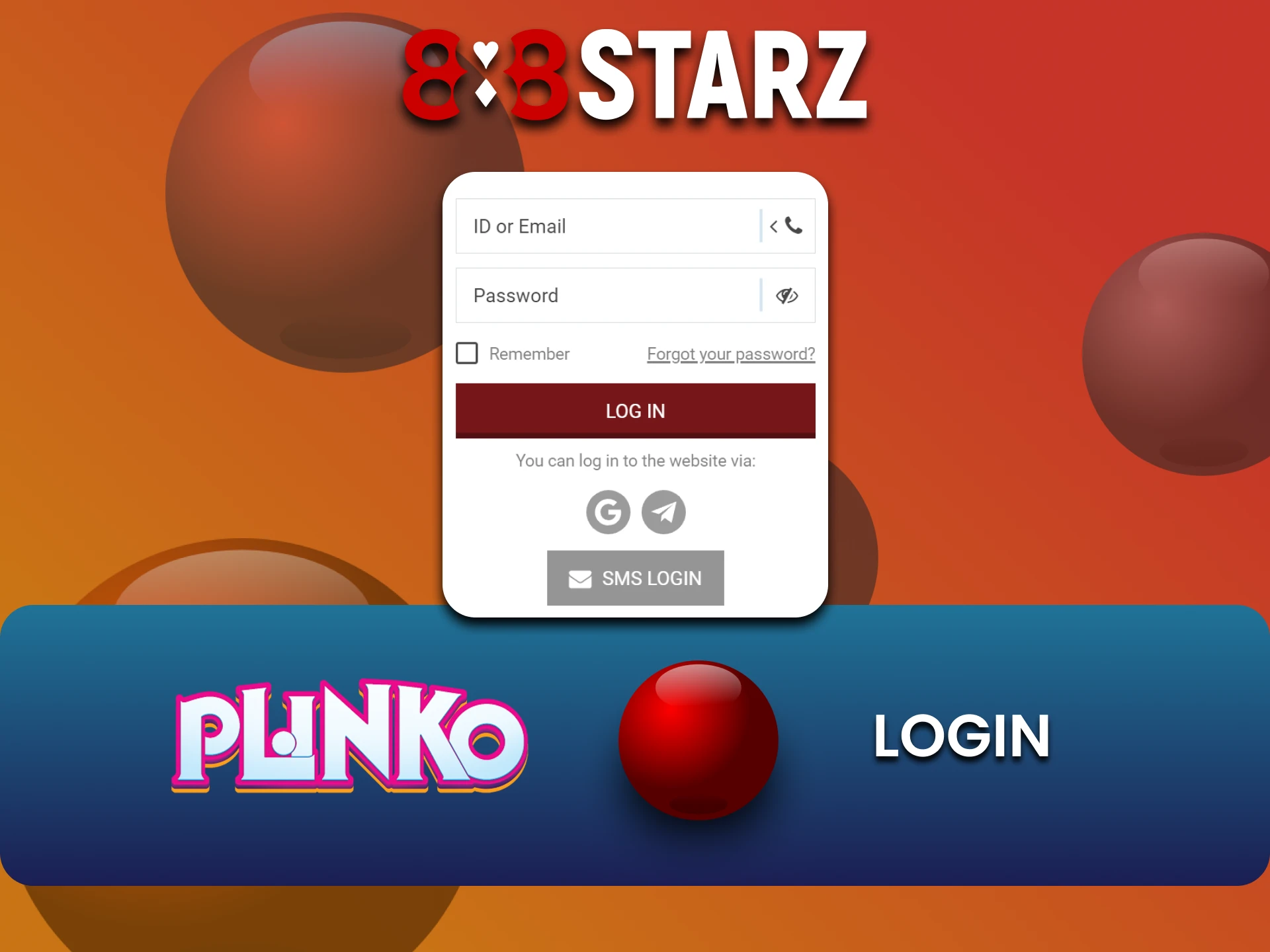 Plinko खेलने के लिए अपने व्यक्तिगत 888starz अकाउंट में लॉग इन करें।