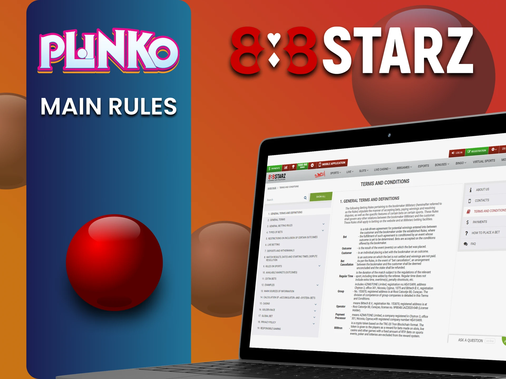 Plinko खेलने के लिए 888starz सेवा के नियम जानें।