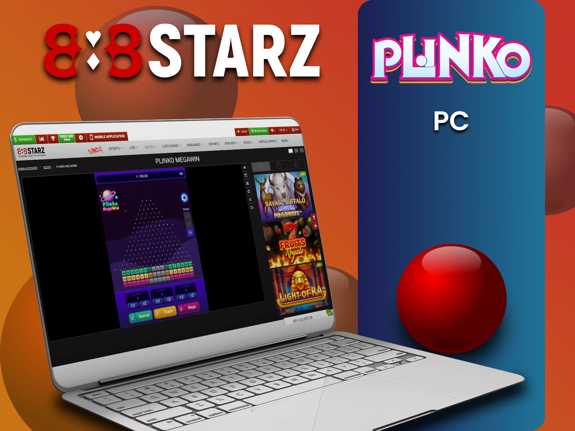 PC पर 888starz पर Plinko खेलें।