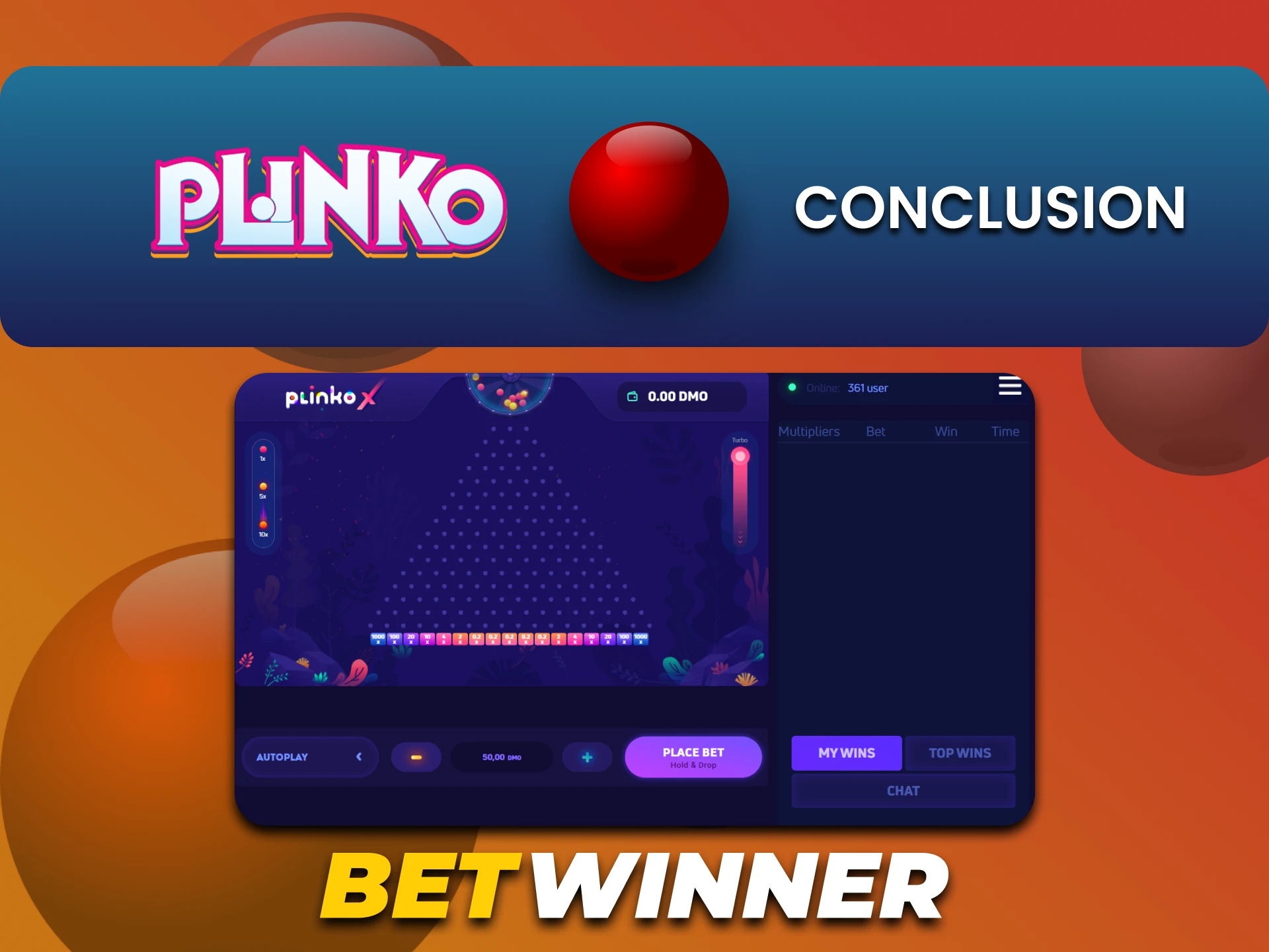 Plinko खेलने के लिए Betwinner कई उपयोगकर्ताओं की पसंद है।