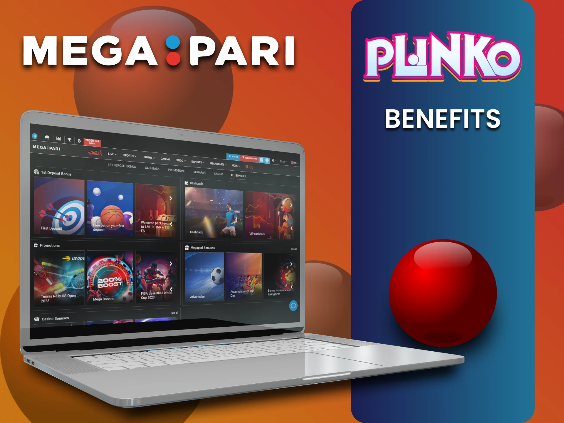 Plinko खेलने के लिए Megapari के कई फायदे हैं।