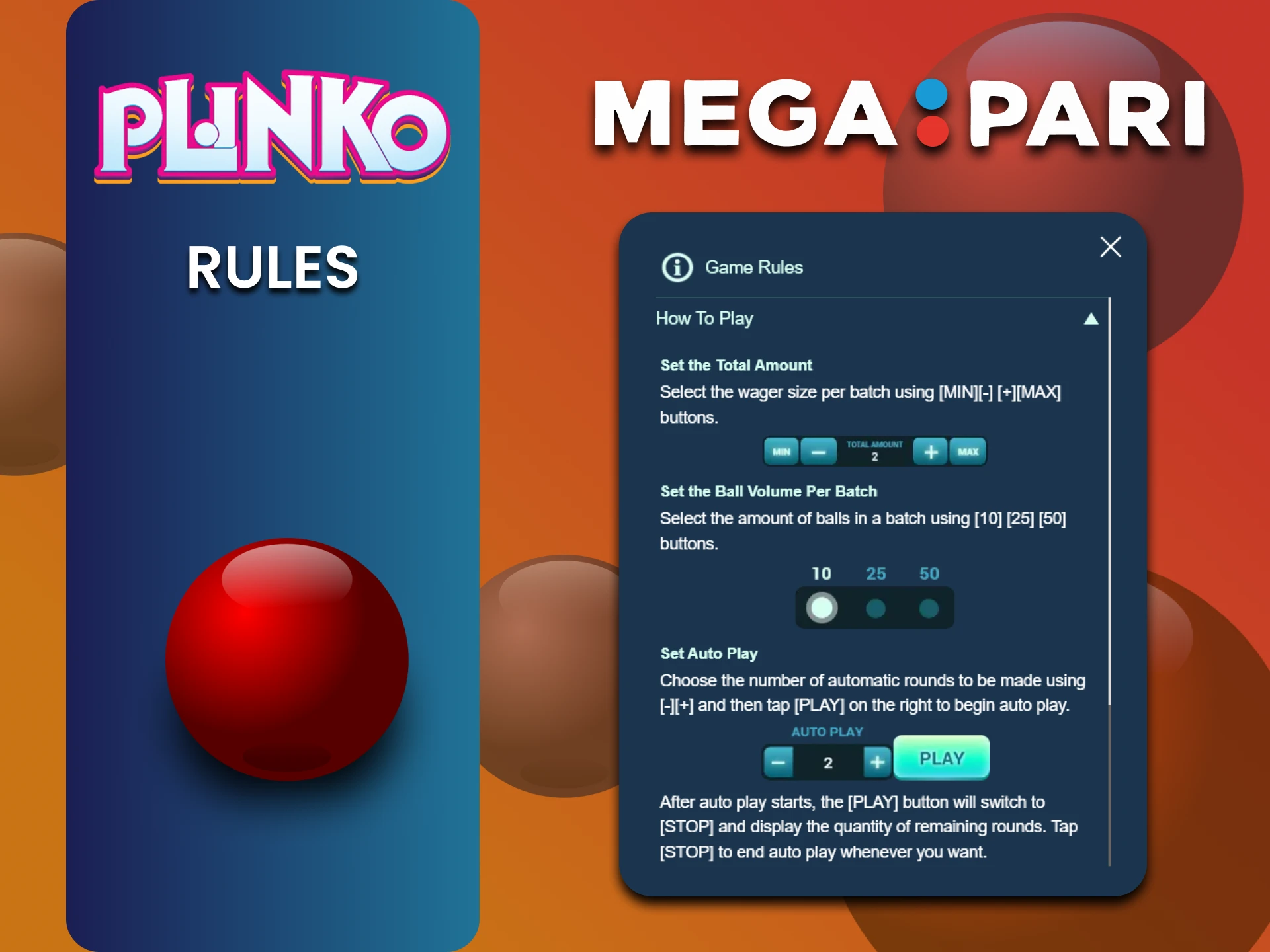 Megapari पर Plinko खेलने के नियम जानें।