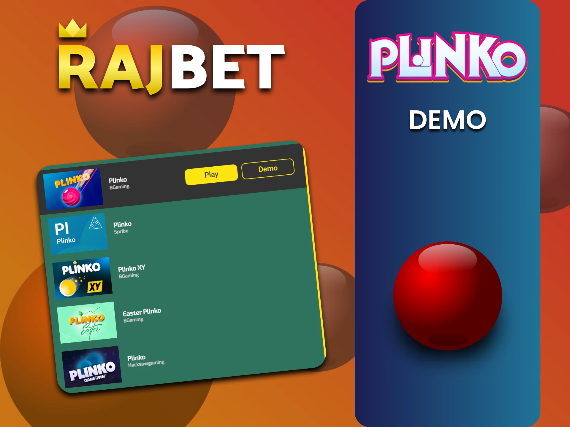 Rajbet पर डेमो Plinko में अभ्यास करें।