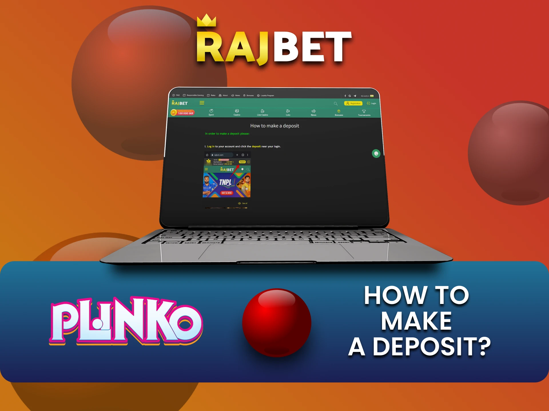 Rajbet पर Plinko के लिए फंड कैसे जमा करें जानें।