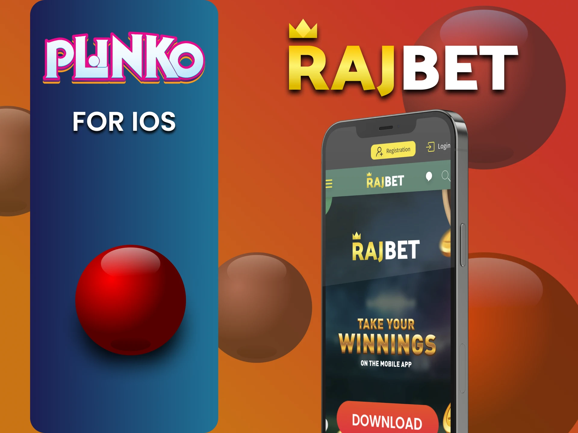 Plinko खेलने के लिए iOS पर Rajbet ऐप इंस्टॉल करें।