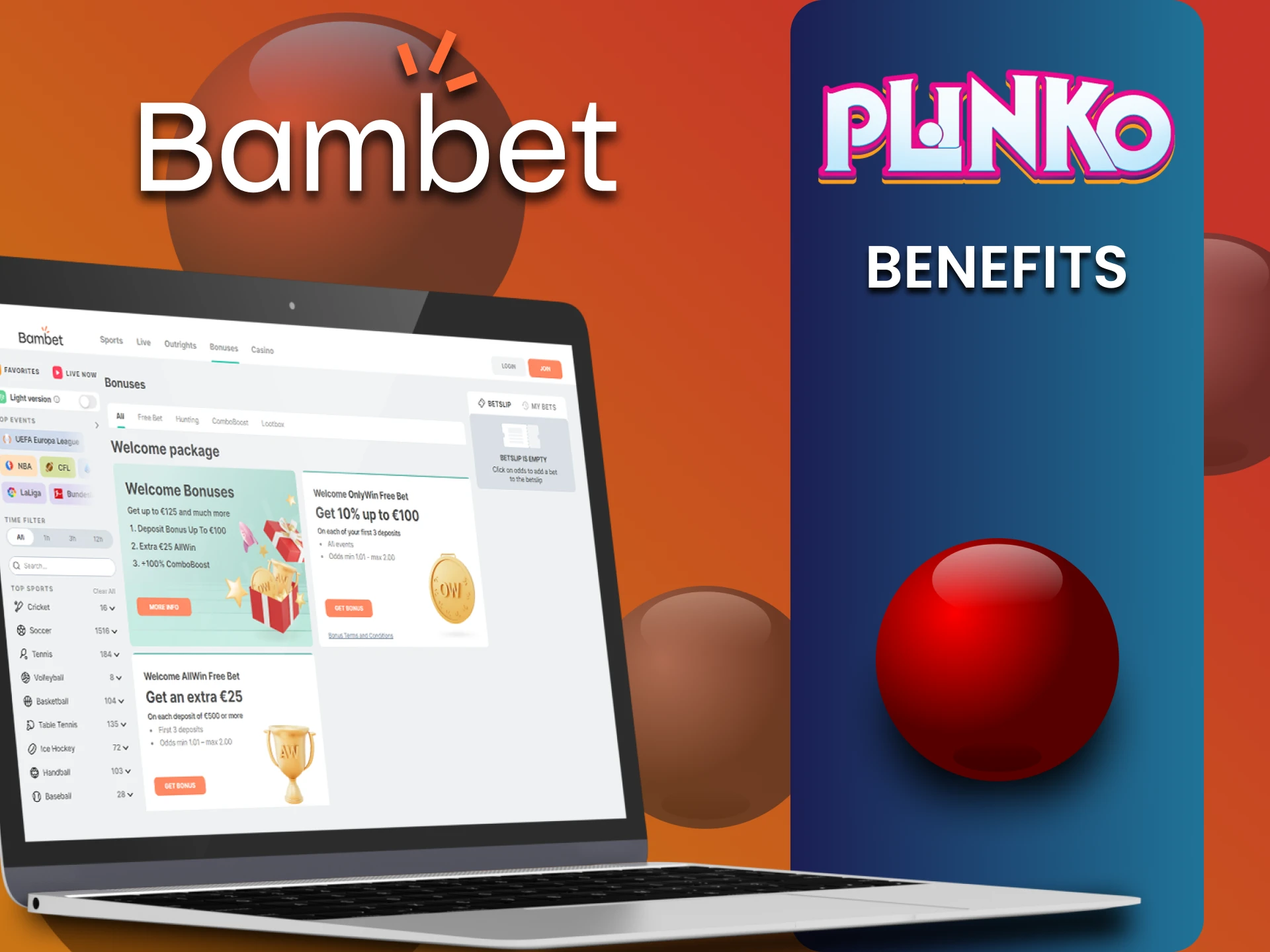 Bambet के पास Plinko उपयोगकर्ताओं के लिए बहुत सारे फायदे हैं।