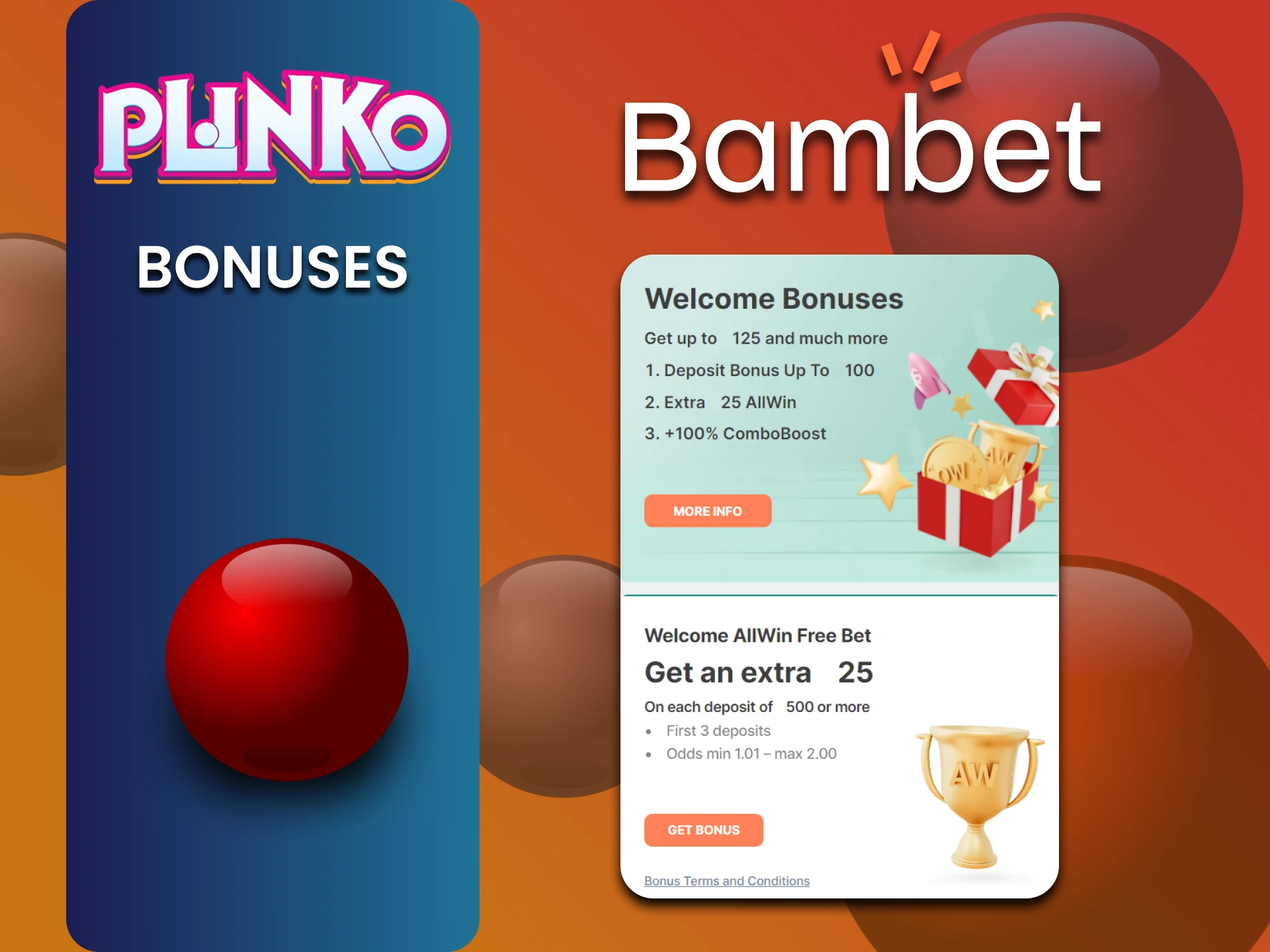 Bambet Plinko उपयोगकर्ताओं को बोनस देता है।