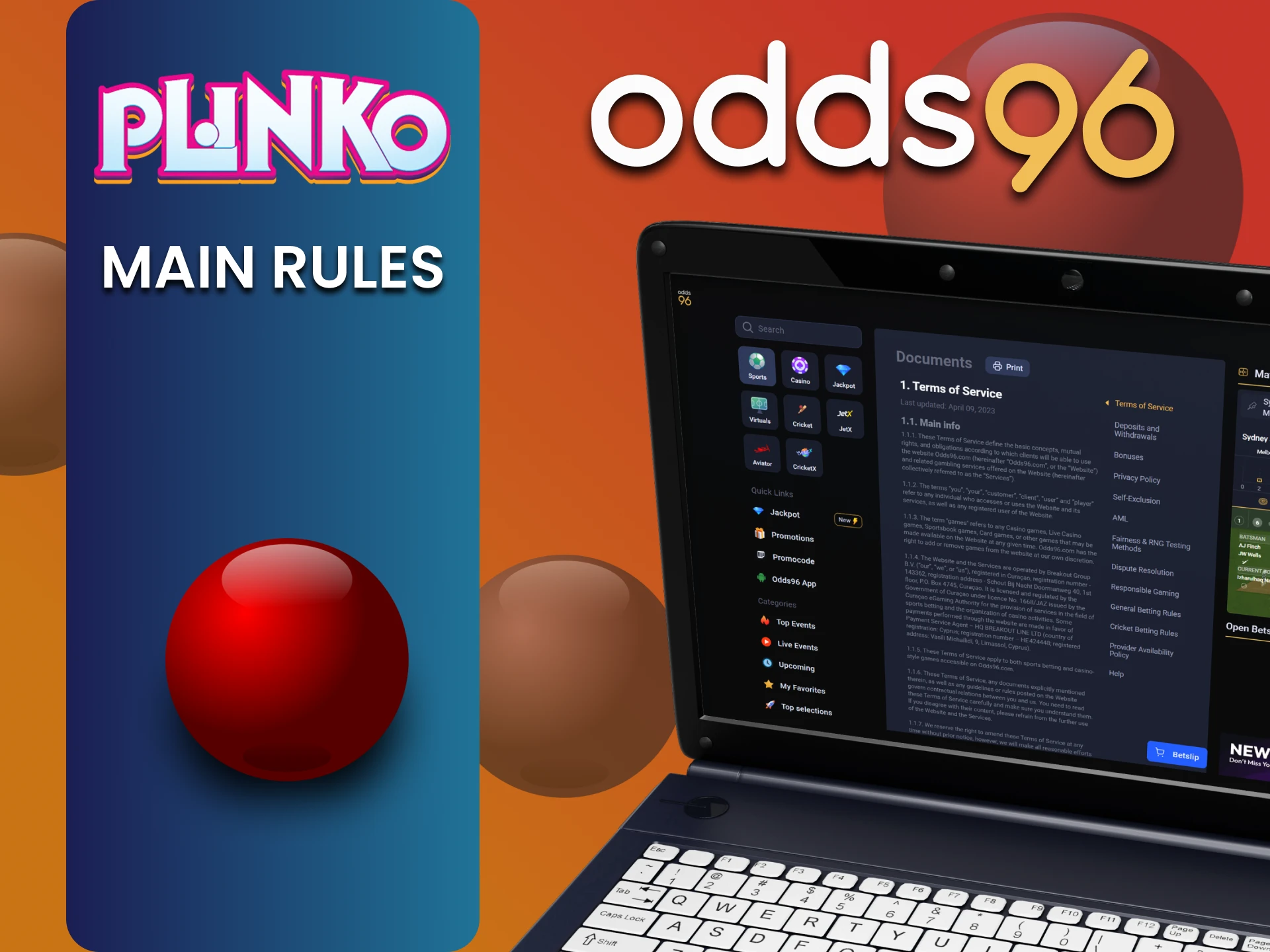 Plinko खेलने के लिए आपको odds96 वेबसाइट के नियम जानने होंगे।