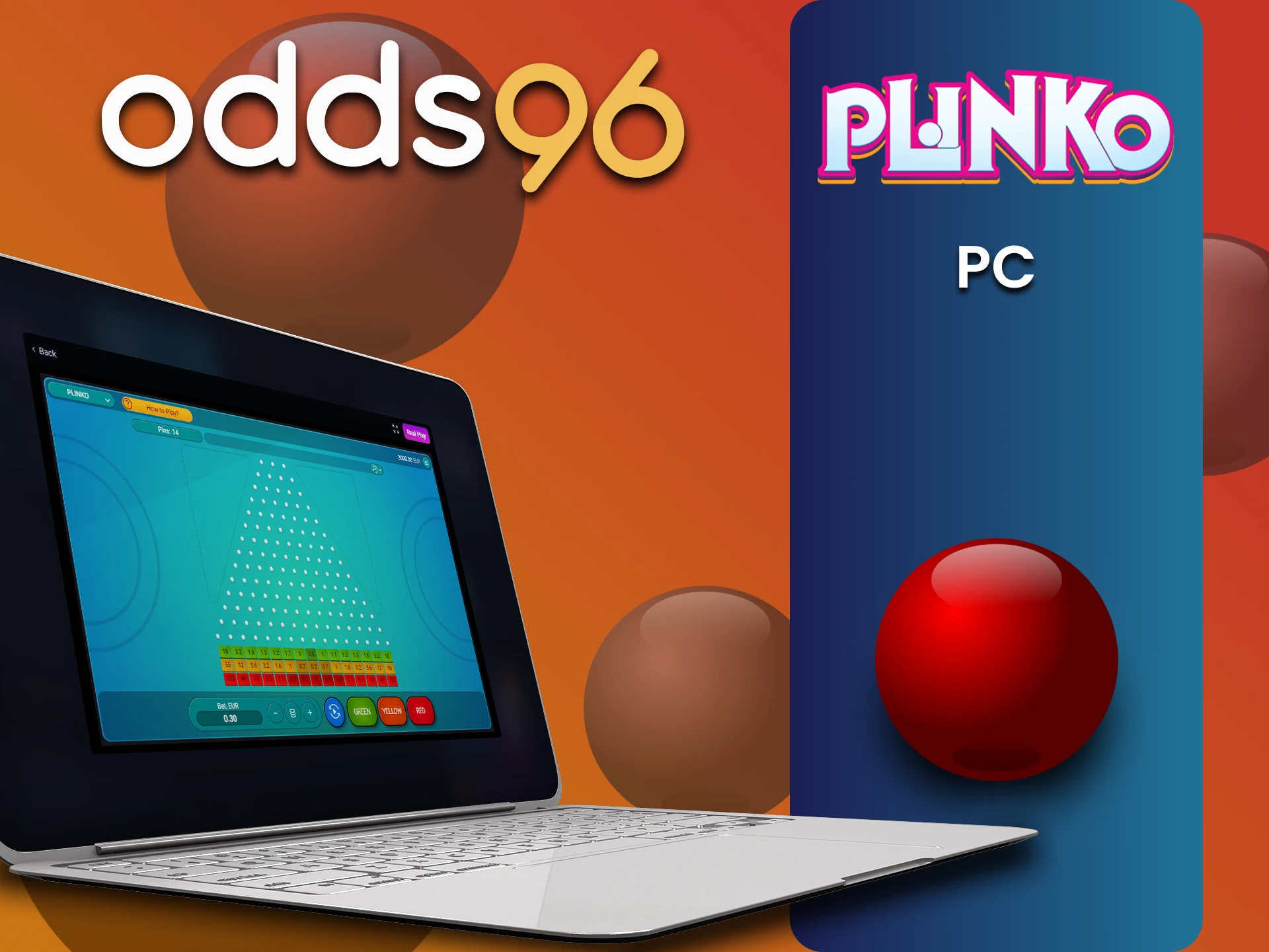 PC के माध्यम से odds96 पर Plinko खेलें।
