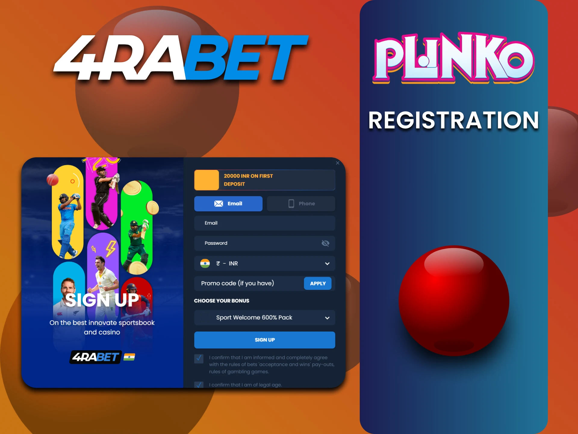 4rabet वेबसाइट पर Plinko खेलने के लिए आसान पंजीकरण करें।