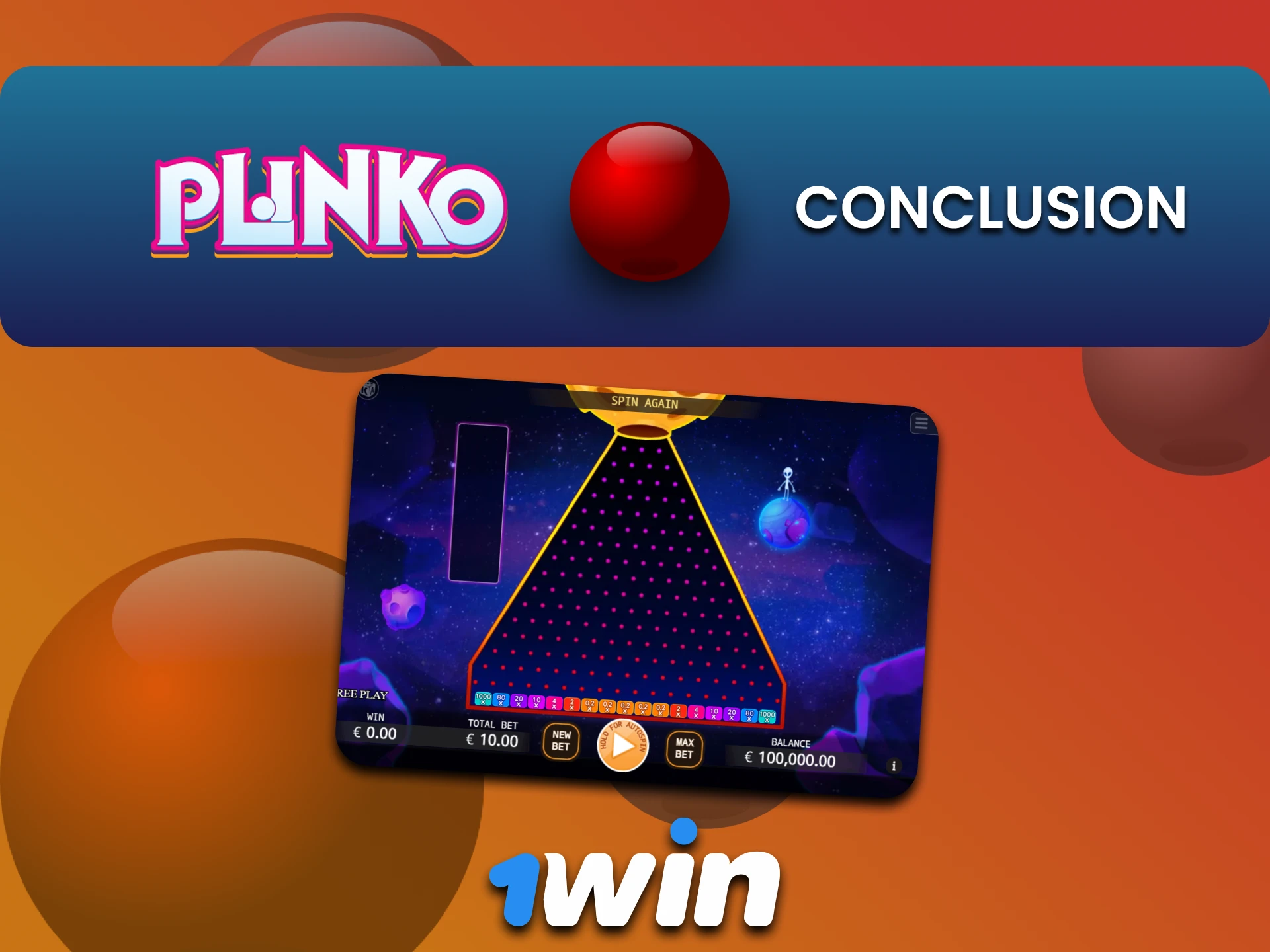 Plinko खेलने के लिए 1win आदर्श है।