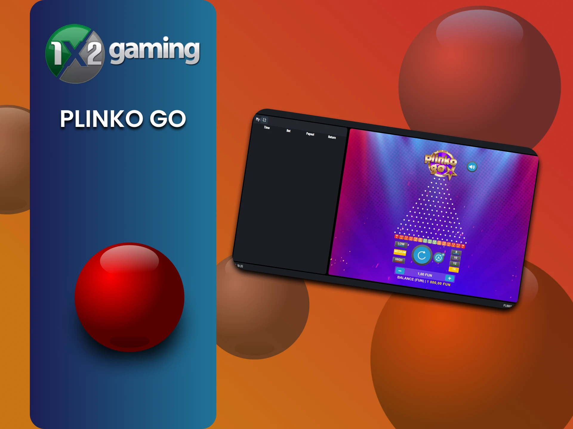 1x2 गेमिंग से Plinko Turbo खेलें।