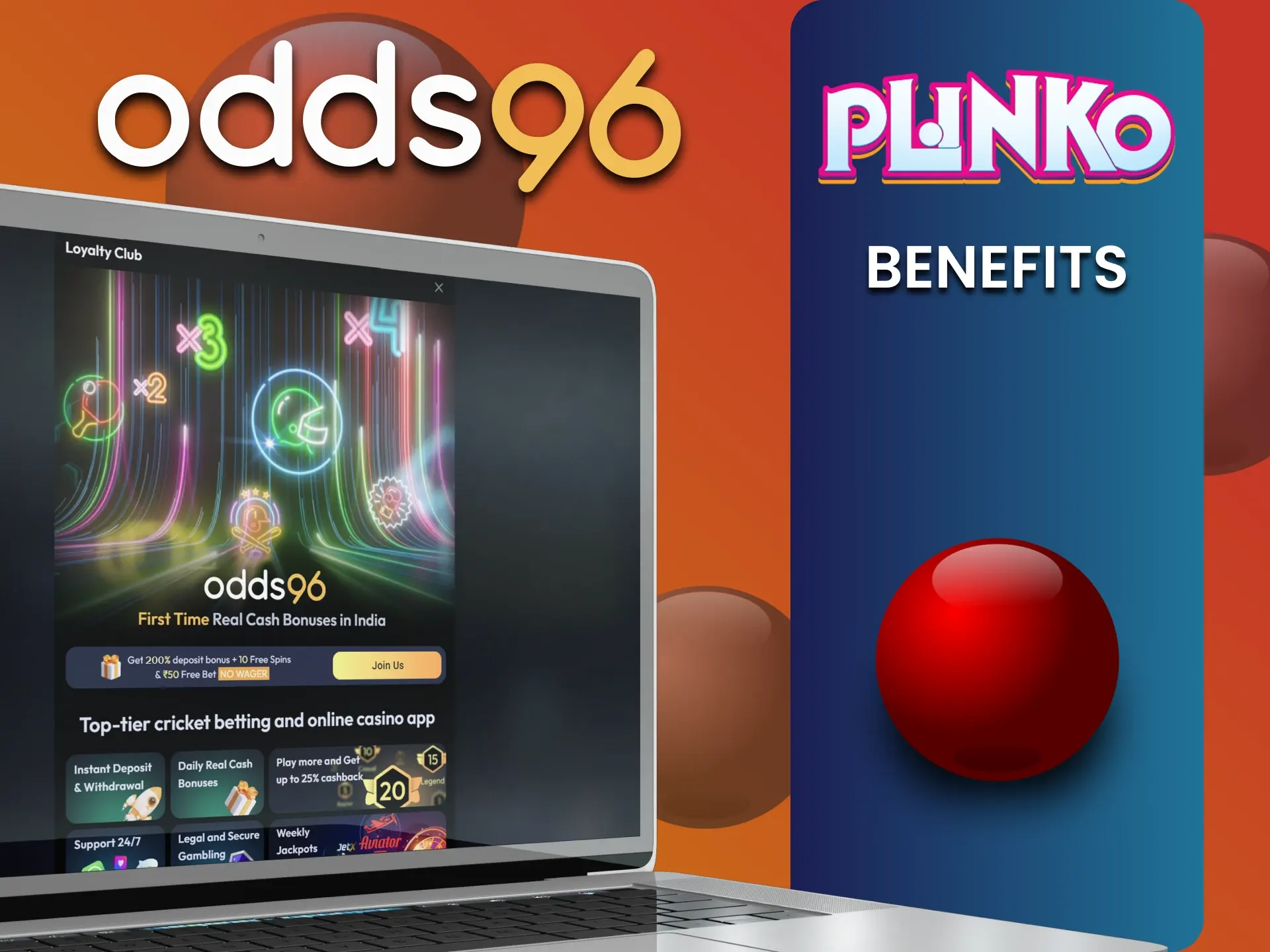 Plinko के लिए Odds96 के कई फायदे हैं।