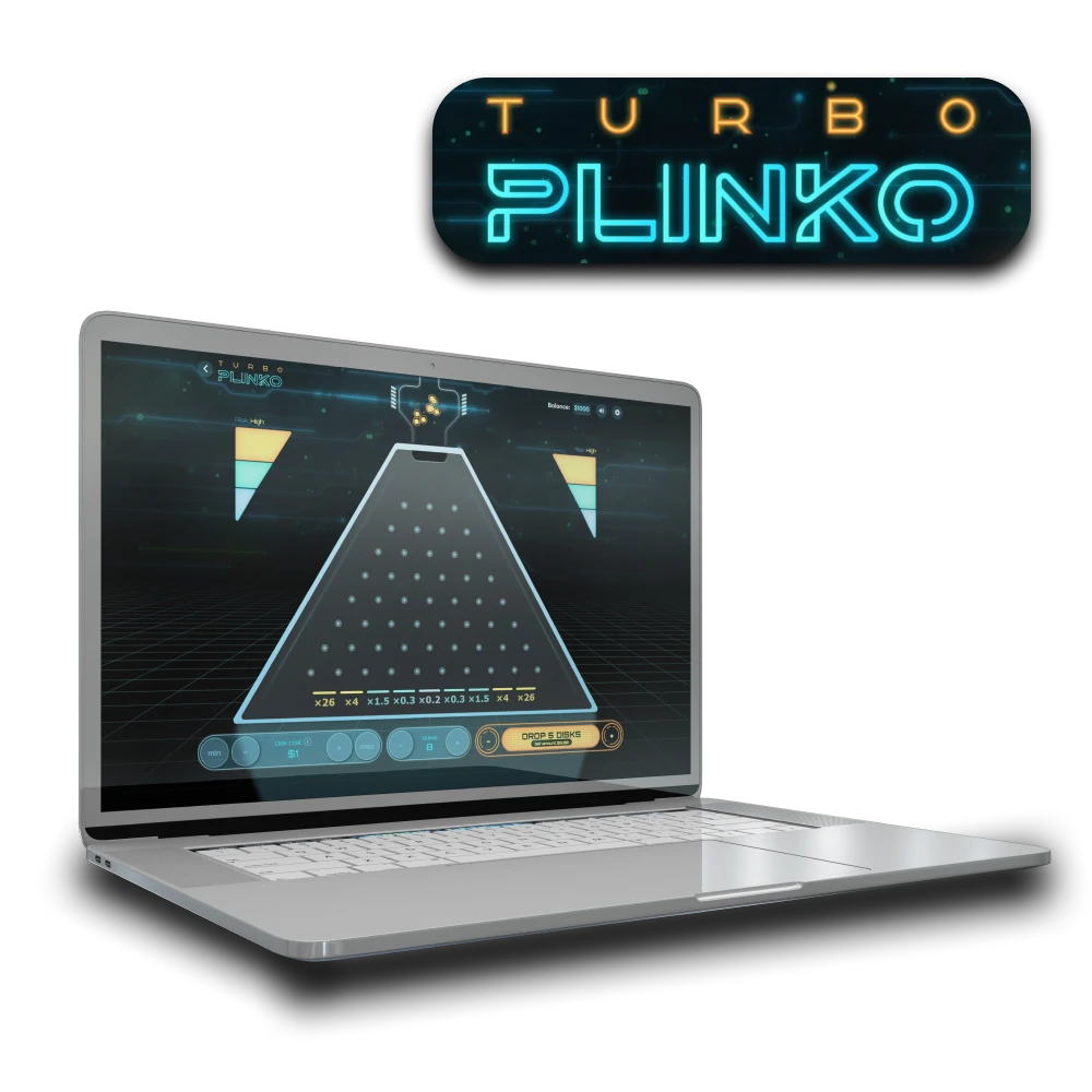 Plinko गेम विकल्पों में से एक चुनें "Plinko Turbo"