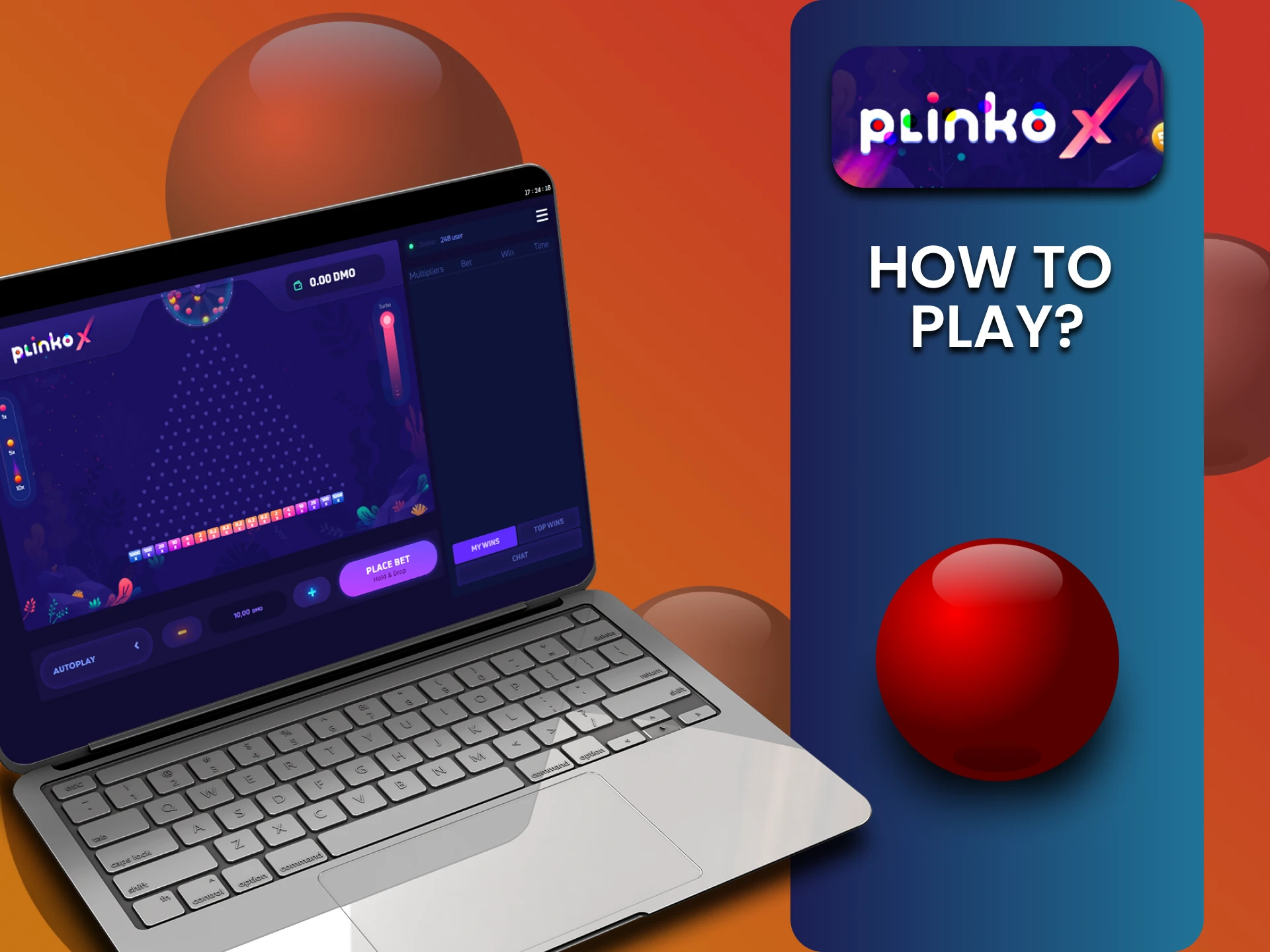 हम आपको बताएंगे कि Plinko X गेम खेलना कैसे शुरू करें।