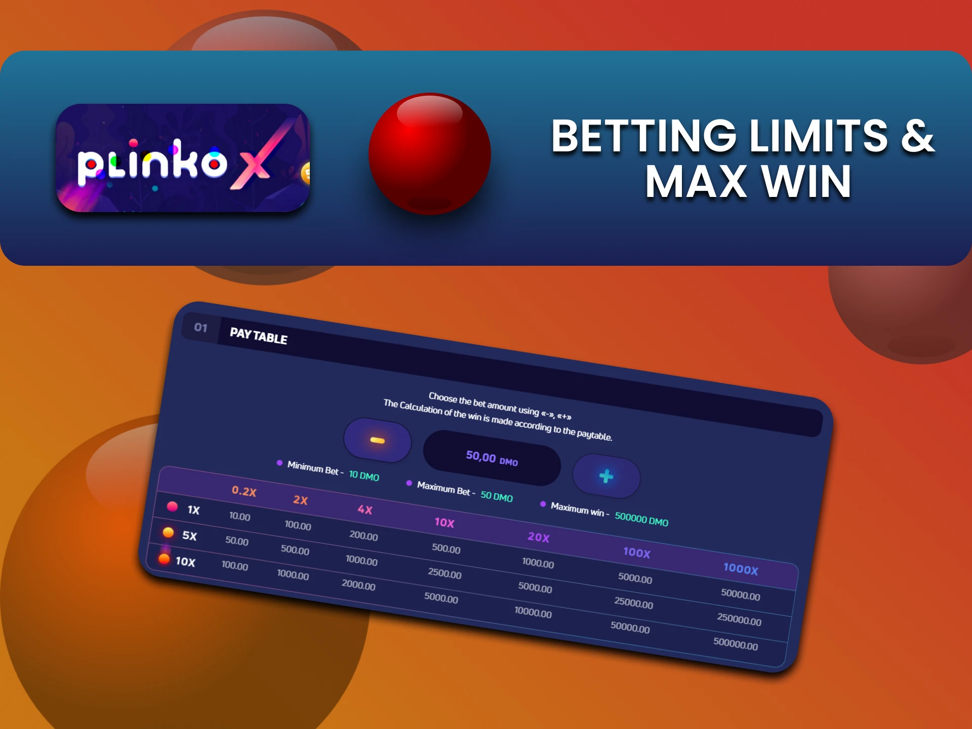 हम आपको बताएंगे कि Plinko X गेम में अधिकतम शर्त राशि क्या है।