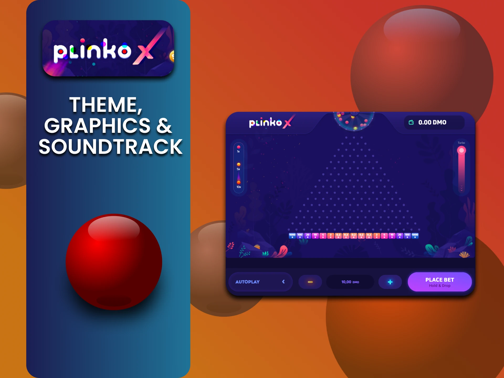 हम आपको बताएंगे कि Plinko X गेम कैसा दिखता है।