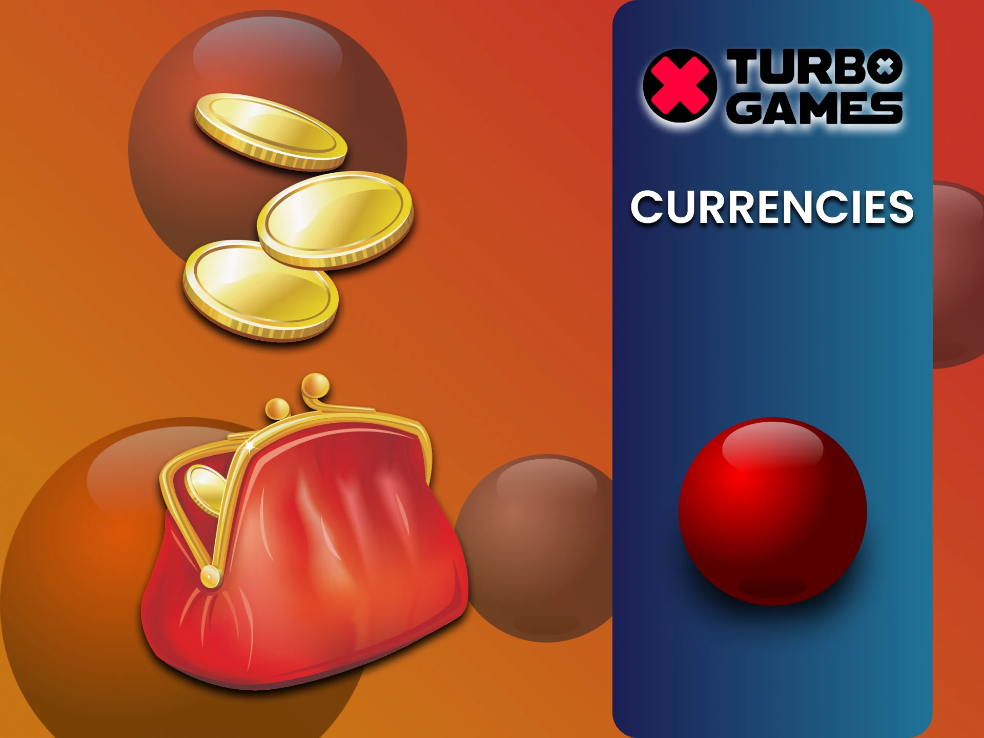 Turbo Games के खेलों में अपने लिए सुविधाजनक मुद्रा चुनें।