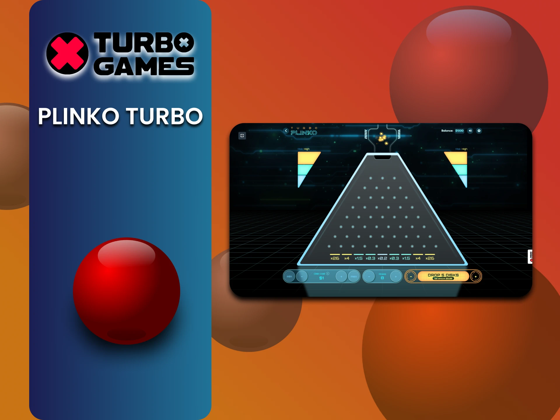 Turbo Games के Plinko गेम को आज़माएं।
