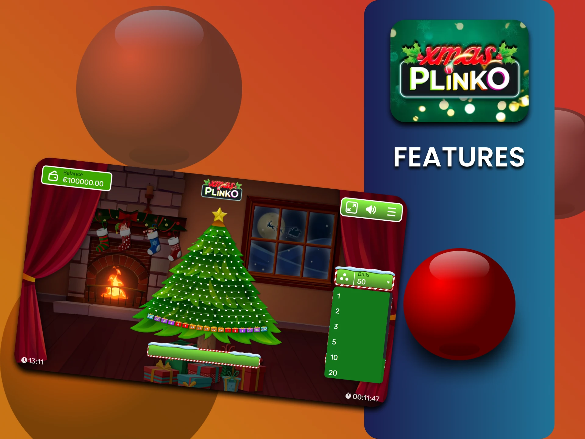 हम Plinko Xmas गेम की कार्यक्षमता के बारे में बात करेंगे।