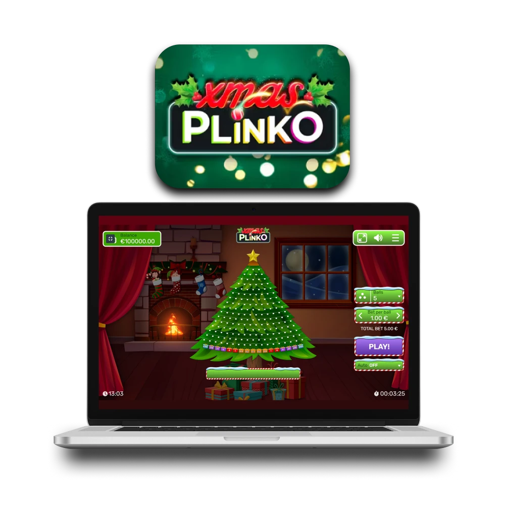 कैसीनो गेम्स के लिए, Plinko Xmas चुनें।