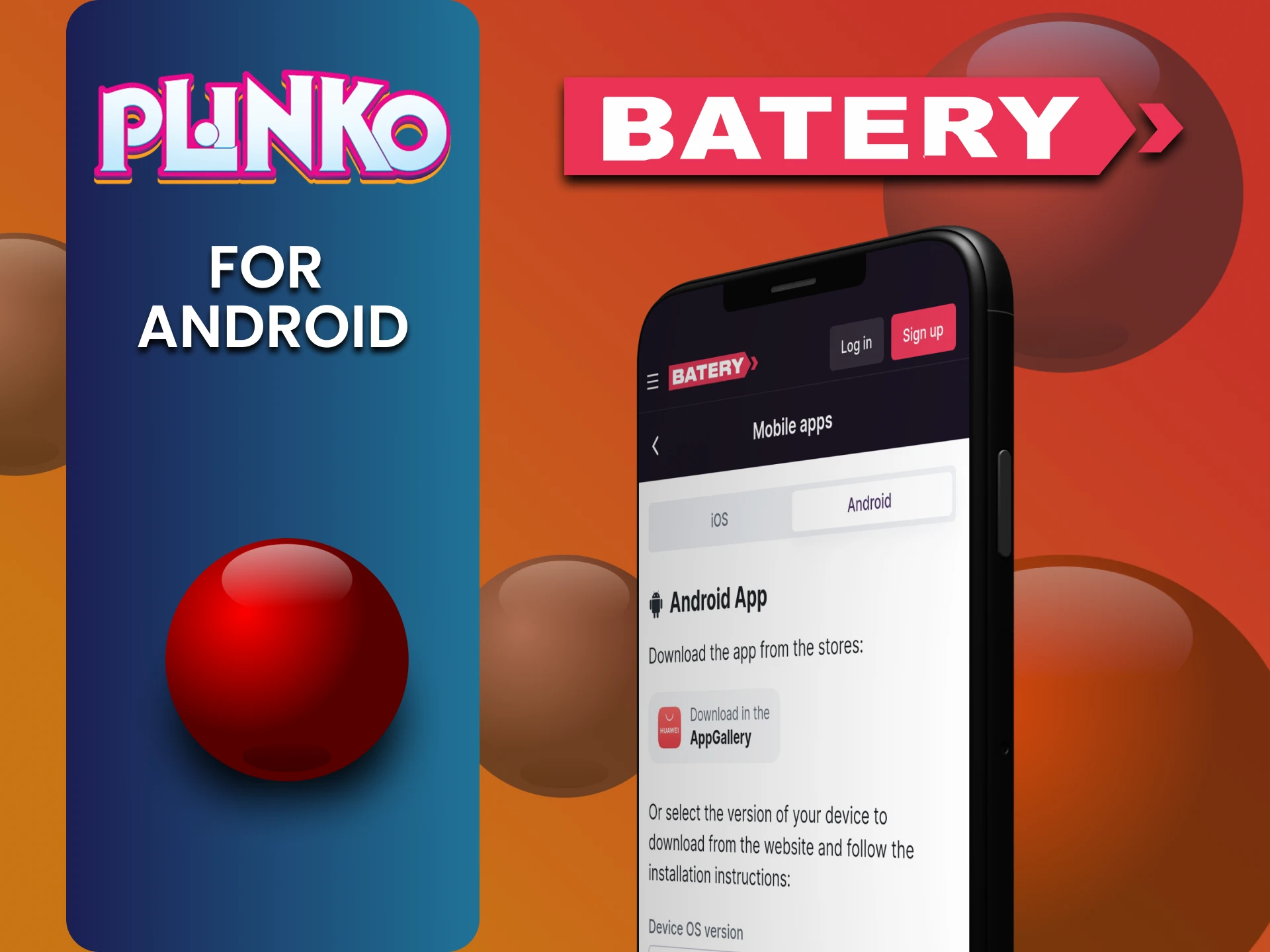 Plinko खेलने के लिए Android पर Batery ऐप इंस्टॉल करें।