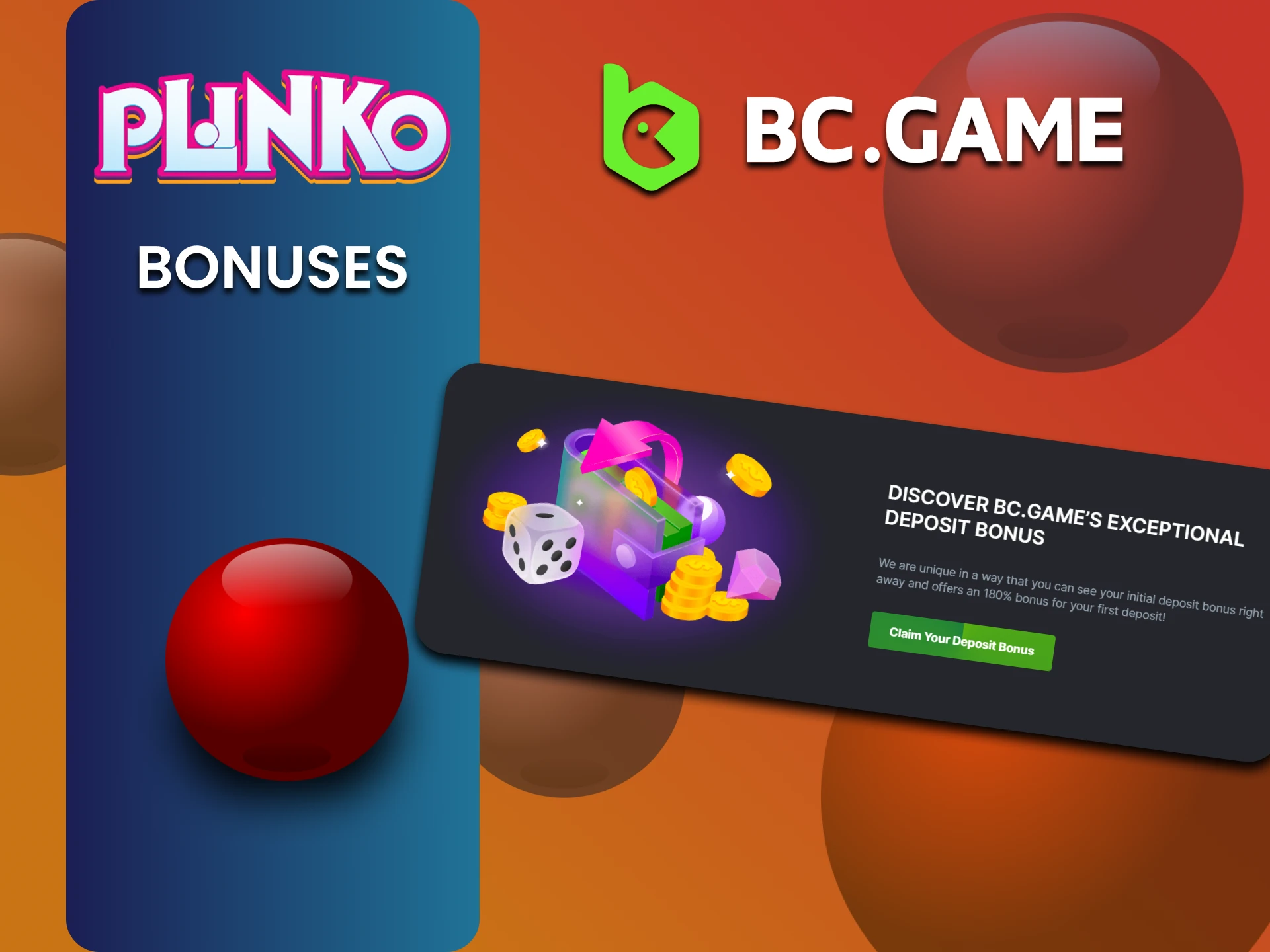 Plinko खेलने के लिए BCGame बोनस देता है।