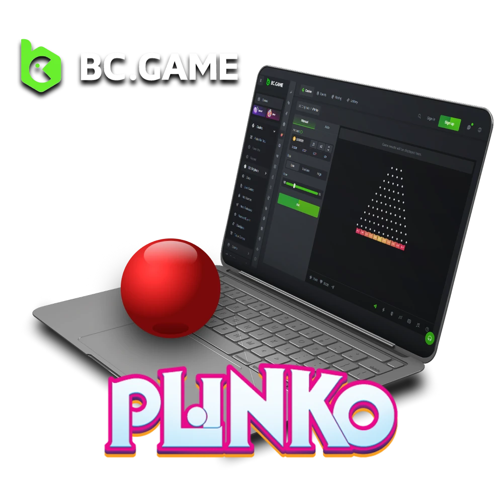 Plinko खेलने के लिए BCGame वेबसाइट चुनें।