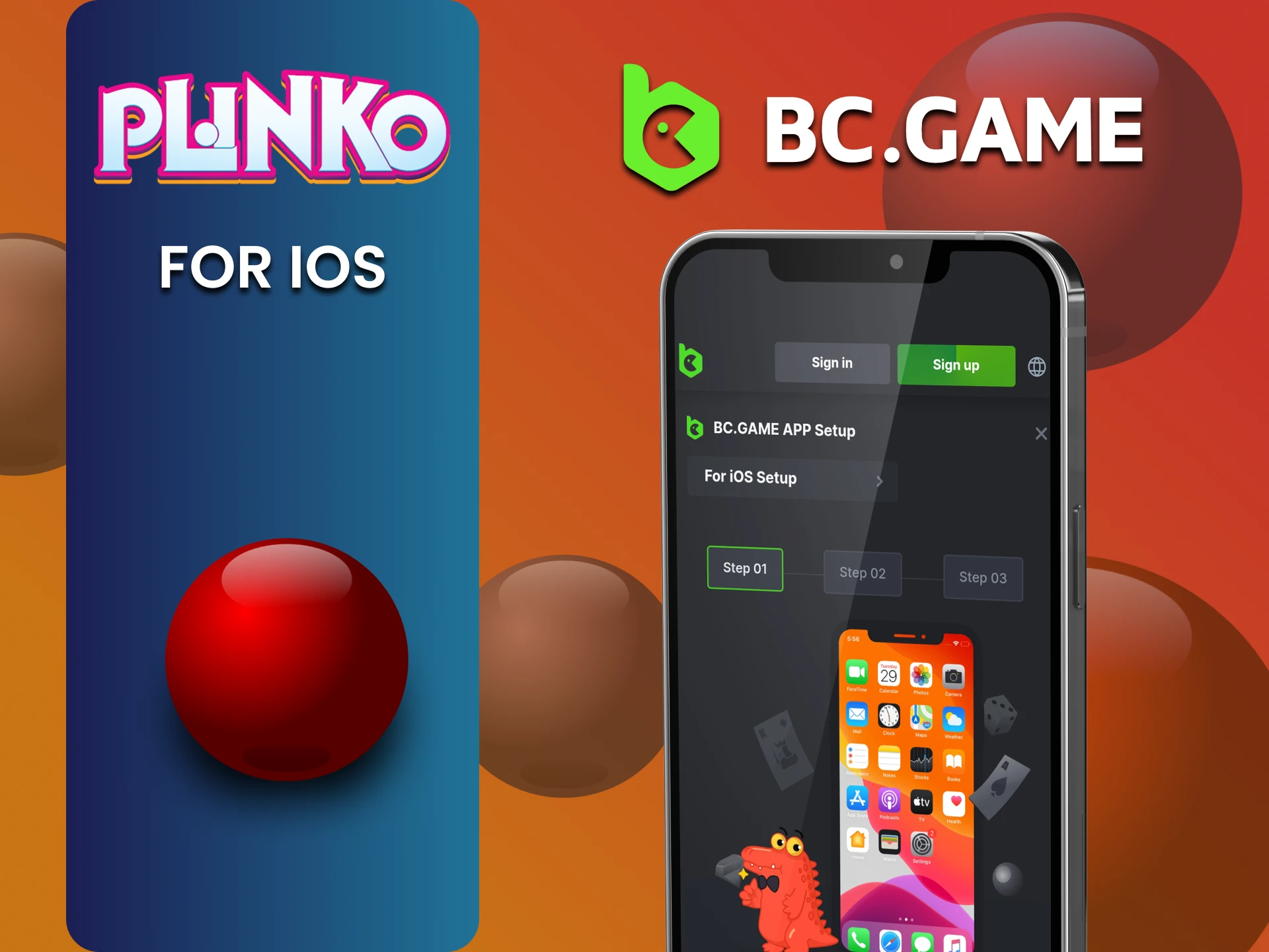 Plinko खेलने के लिए BCGame ऐप को iOS पर डाउनलोड करें।