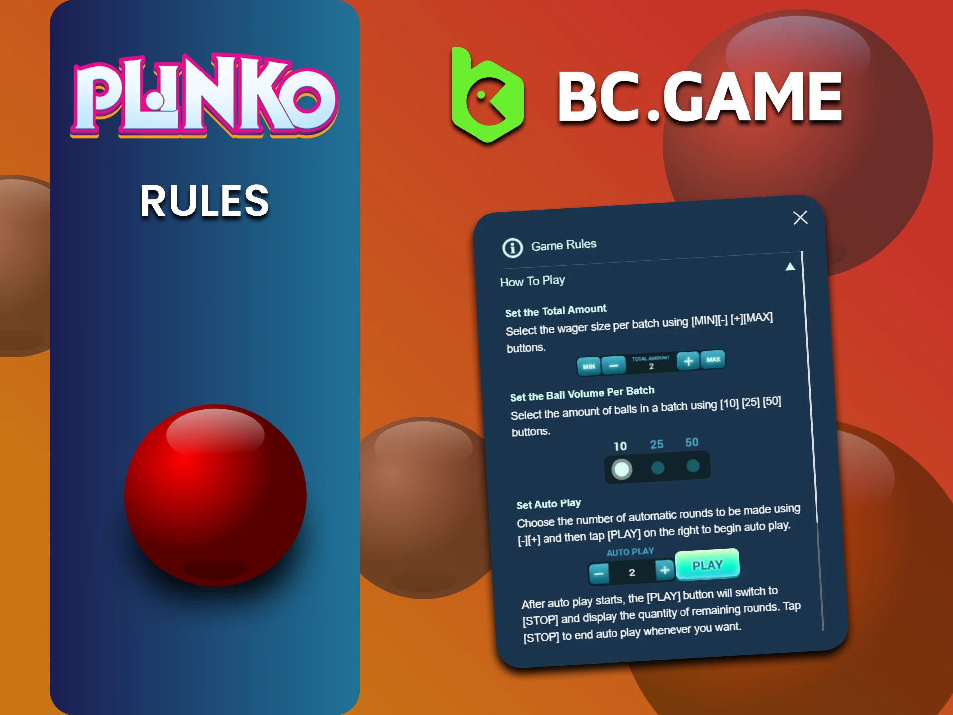 BCGame वेबसाइट पर Plinko गेम के नियम अवश्य पढ़ें।