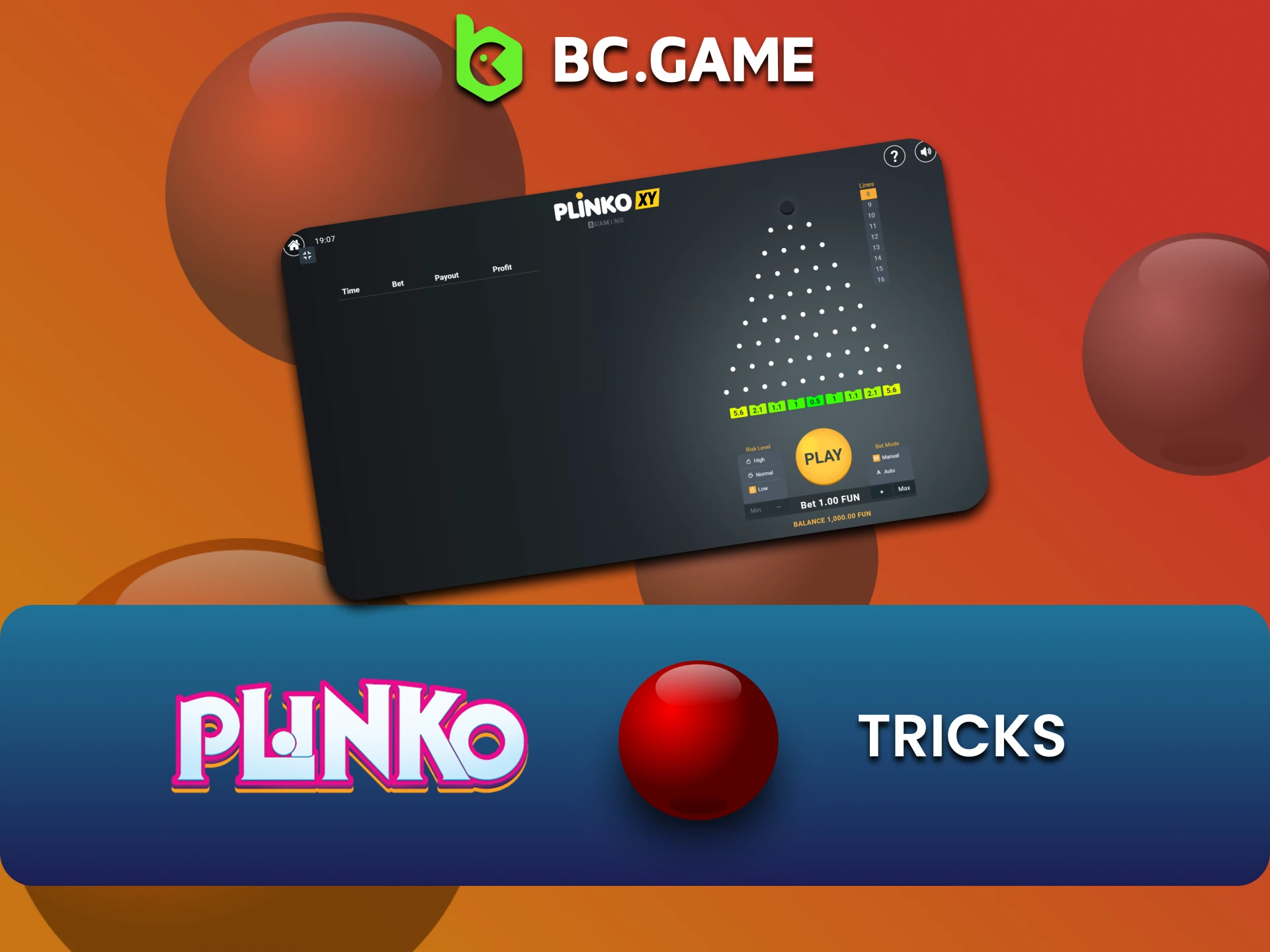 BCGame पर Plinko जीतने के लिए ट्रिक्स जानें।