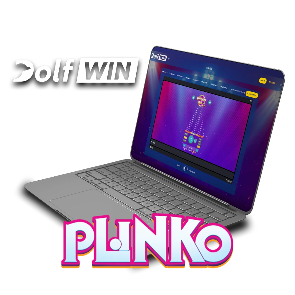 Plinko खेलने के लिए Dolfwin वेबसाइट चुनें।