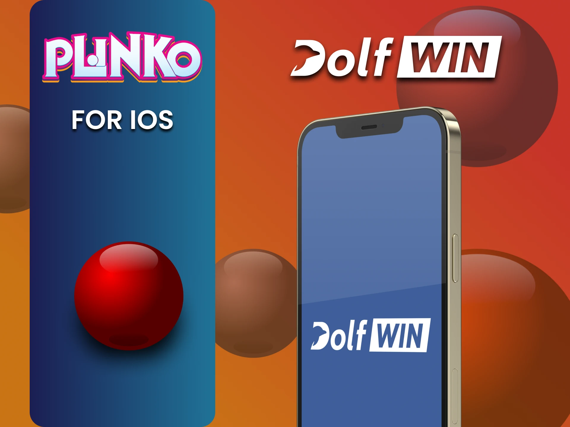 Plinko खेलने के लिए iOS पर Dolfwin ऐप इंस्टॉल करें।