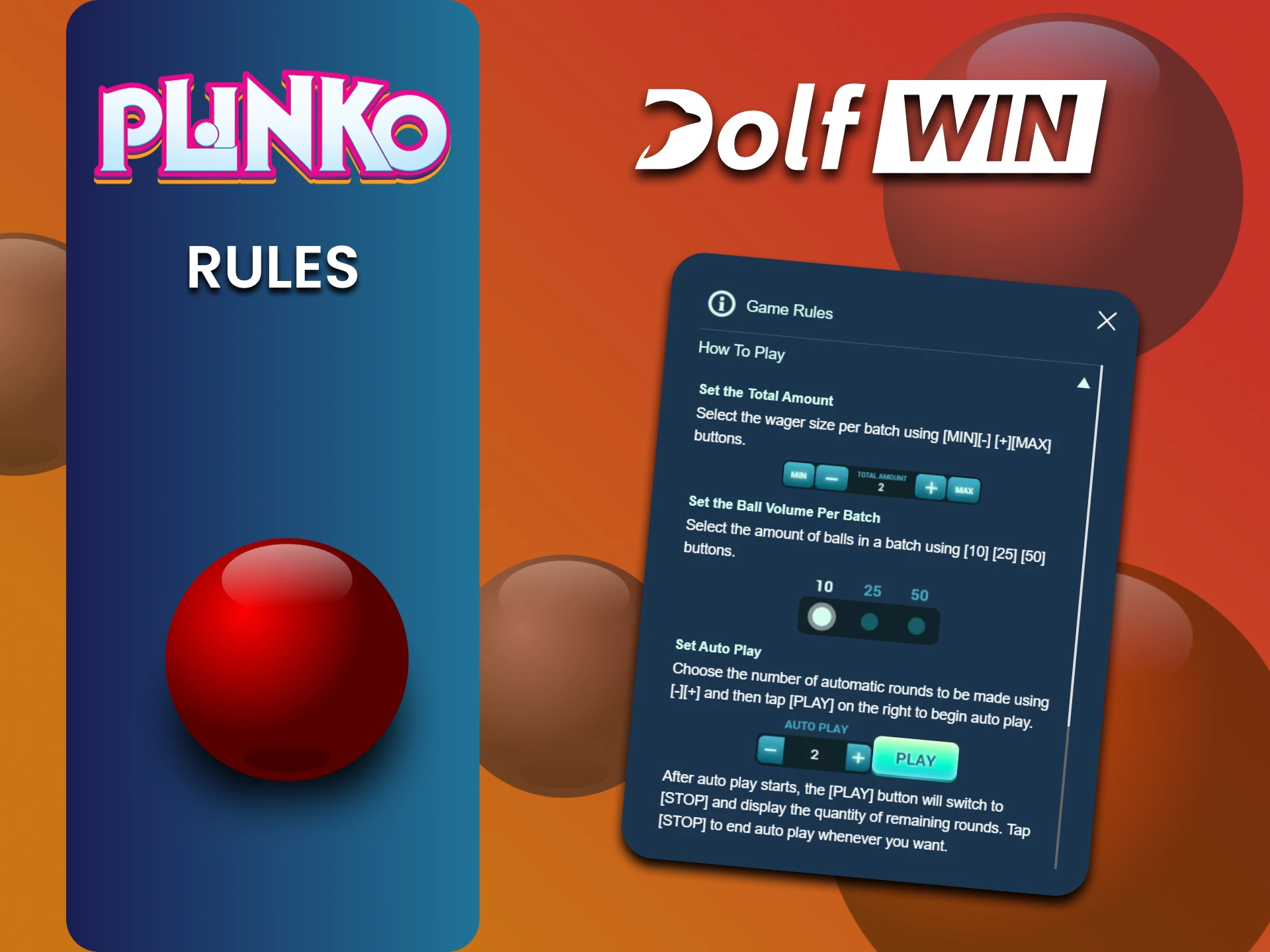Dolfwin वेबसाइट पर Plinko गेम के नियम अवश्य पढ़ें।
