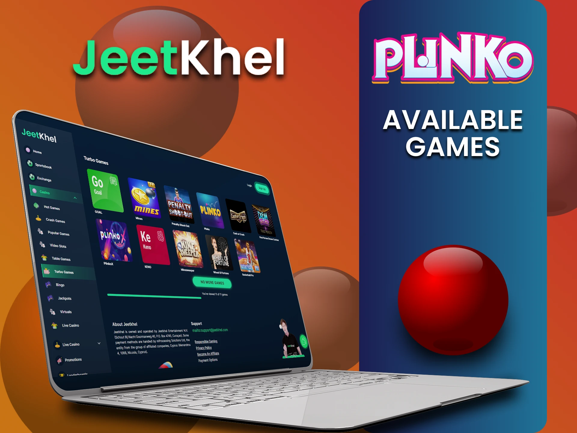 JeetKhel पर Plinko खेलने के कई विकल्प हैं।