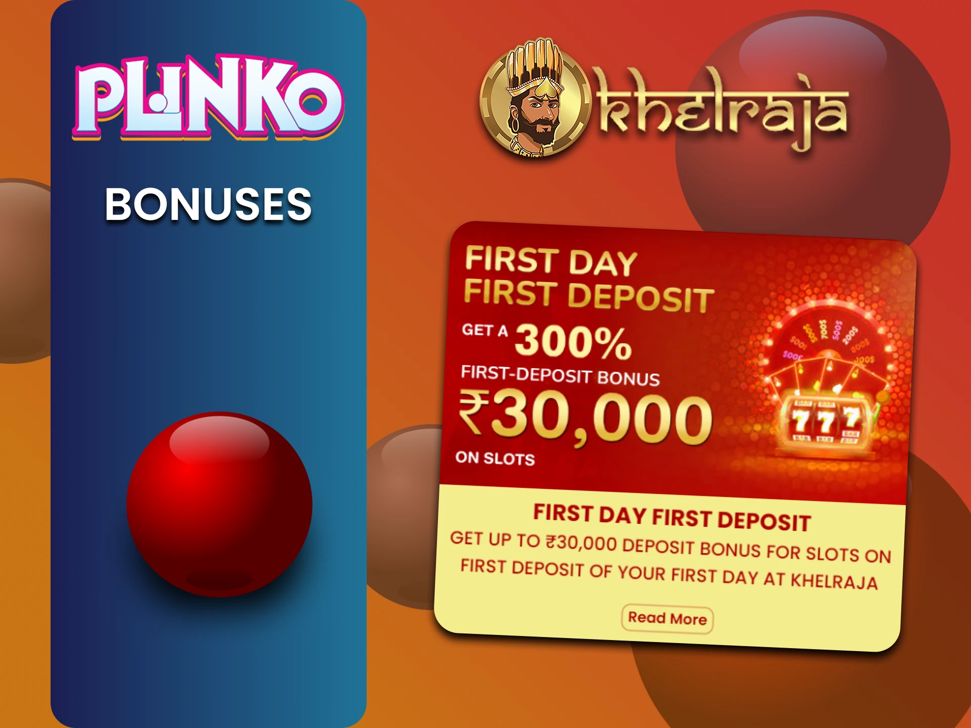 Khelraja से Plinko के लिए बोनस प्राप्त करें।