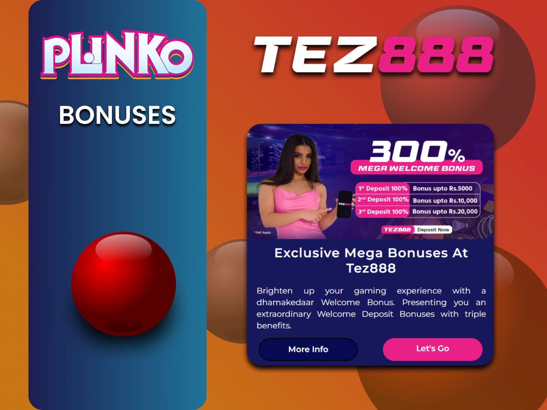 Tez888 से Plinko खेलने के लिए बोनस का उपयोग करें।
