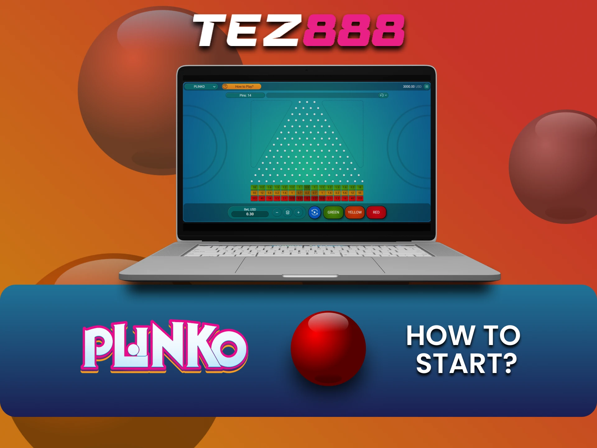 Tez888 पर Plinko खेलने के लिए गेम्स सेक्शन में जाएं।