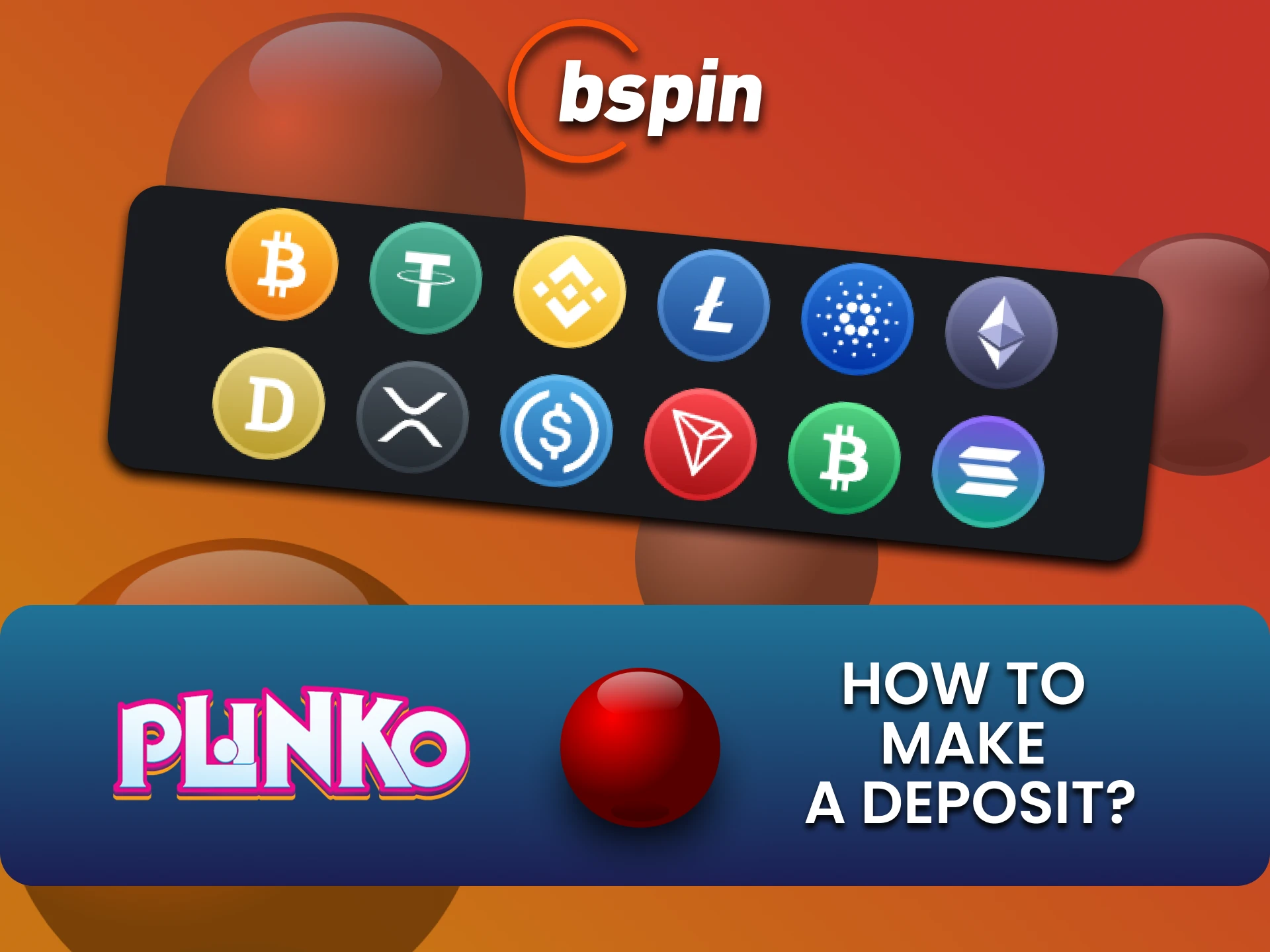 Bspin पर Plinko खेलने के लिए फंड जोड़ने का अपना तरीका चुनें।