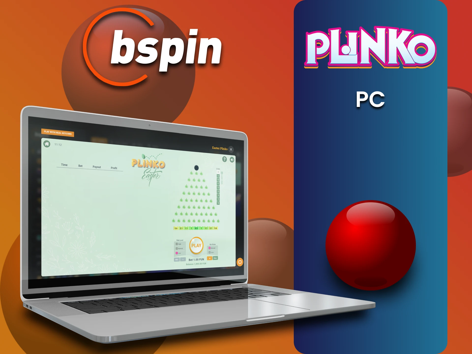 PC Bspin वेबसाइट पर Plinko खेलने के तरीकों में से एक है।