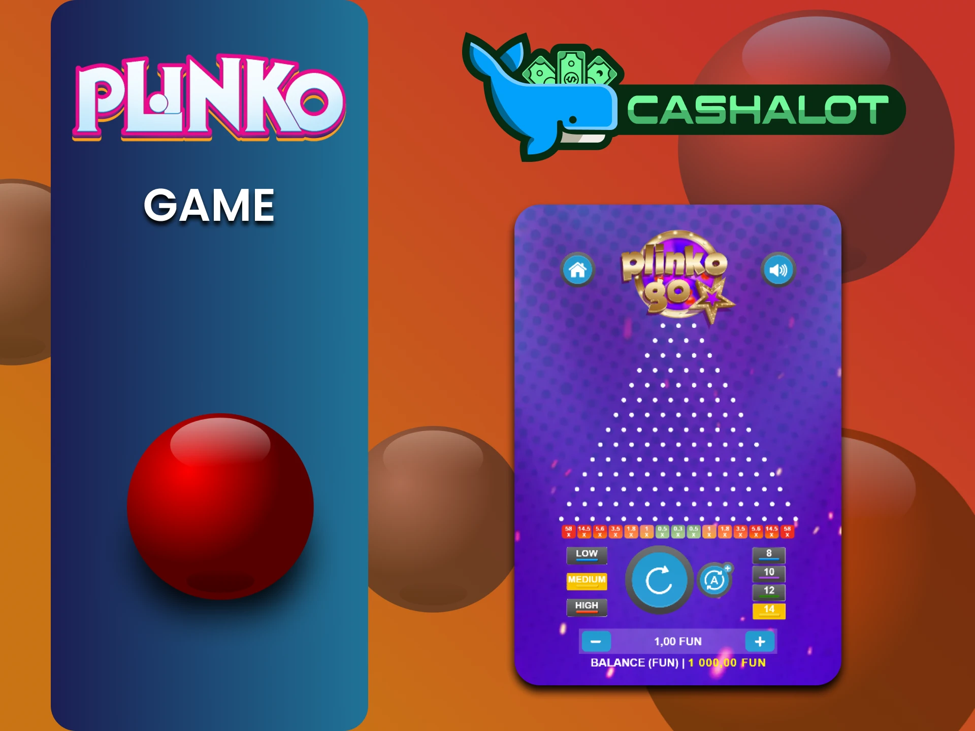 हम Cashalot पर Plinko गेम के बारे में बात करेंगे।