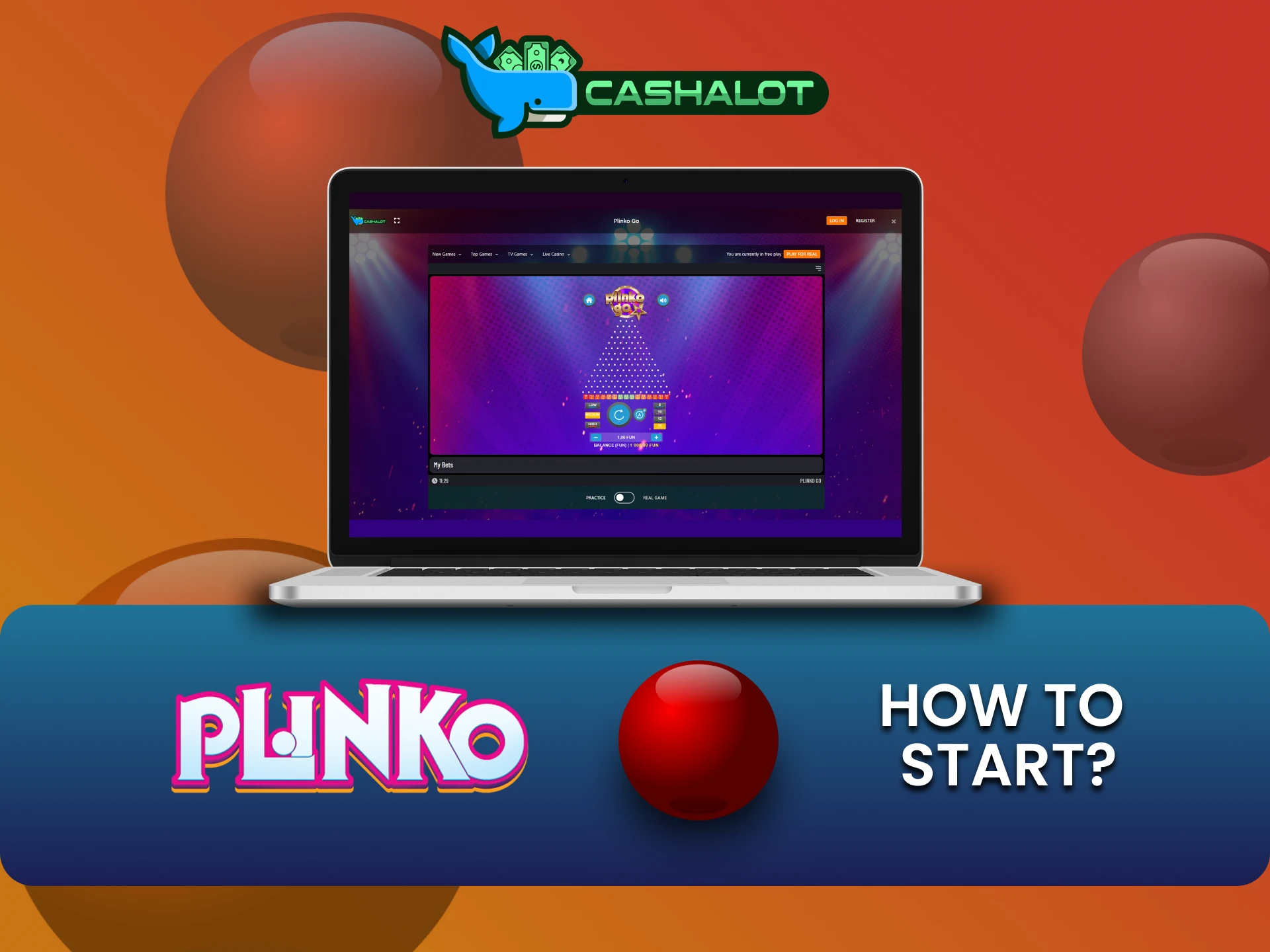 Cashalot पर Plinko खेलने के लिए गेम्स सेक्शन में जाएं।