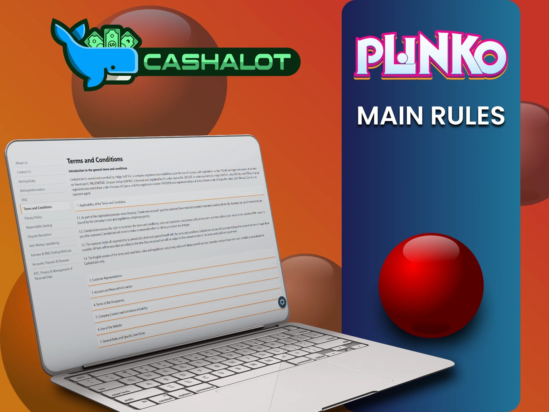 Cashalot वेबसाइट पर Plinko खेलने से पहले नियम पढ़ें।