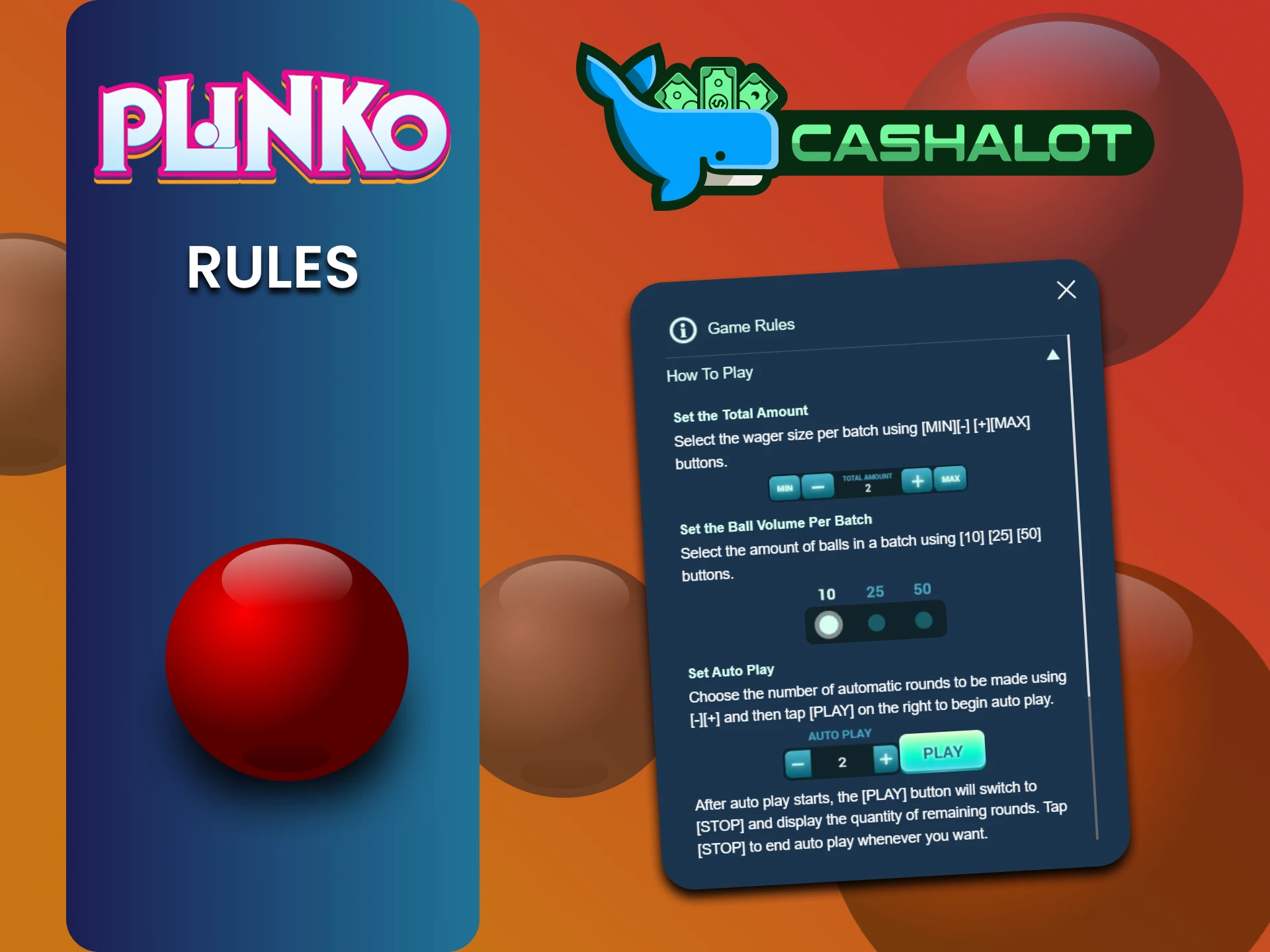 Plinko खेलने से पहले उसके नियम Cashalot वेबसाइट पर पढ़ें।
