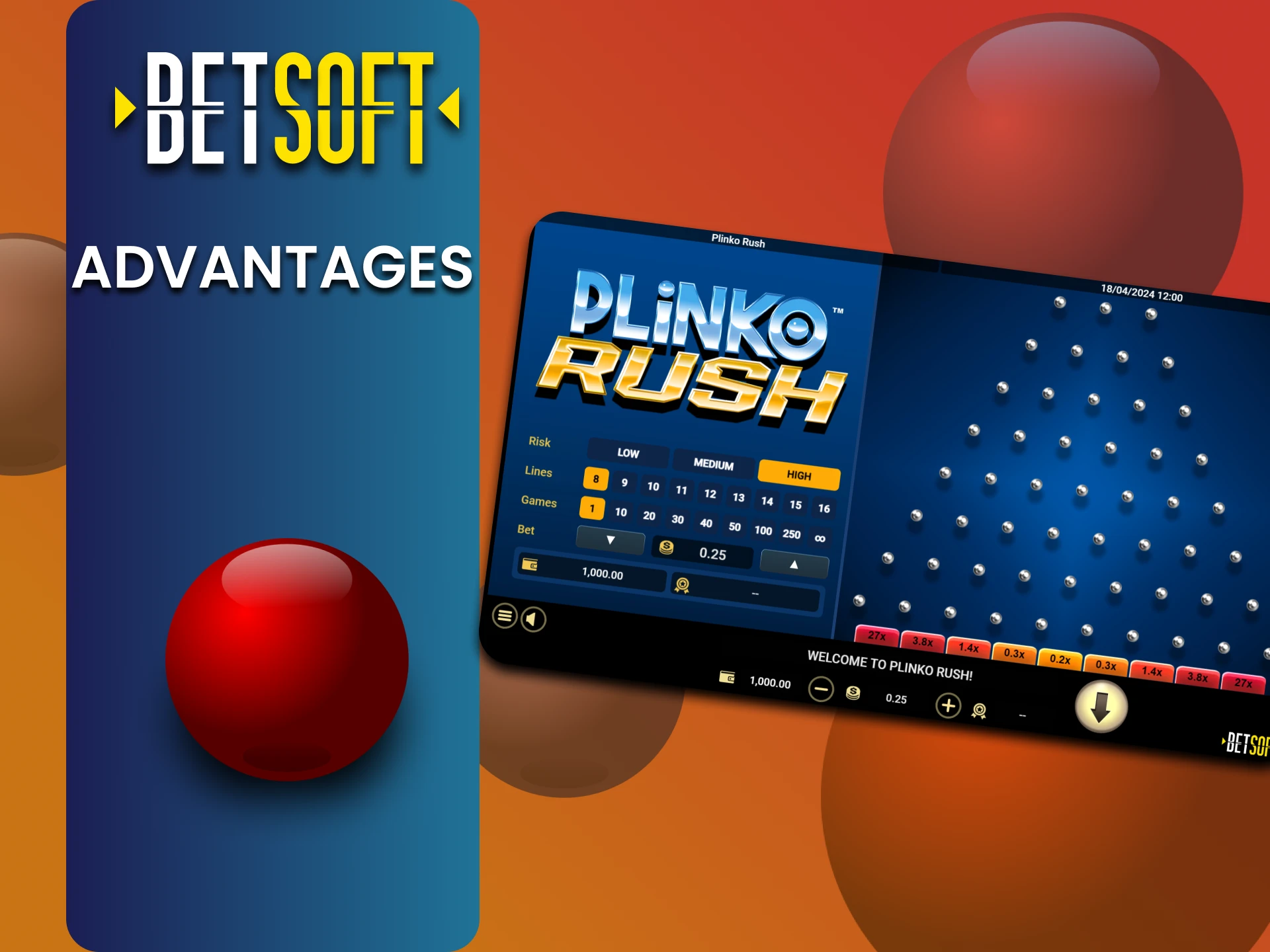 हम आपको Betsoft के Plinko Rush के लाभों के बारे में बताएंगे।