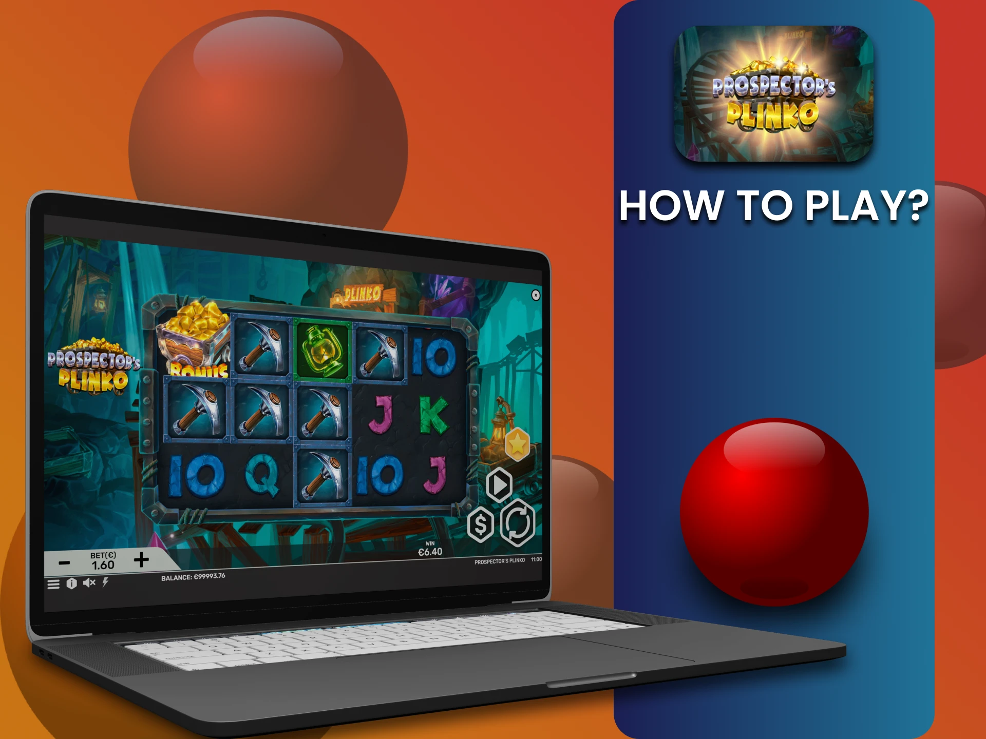 कैसीनो सेक्शन में Plinko Prospectors चुनें।