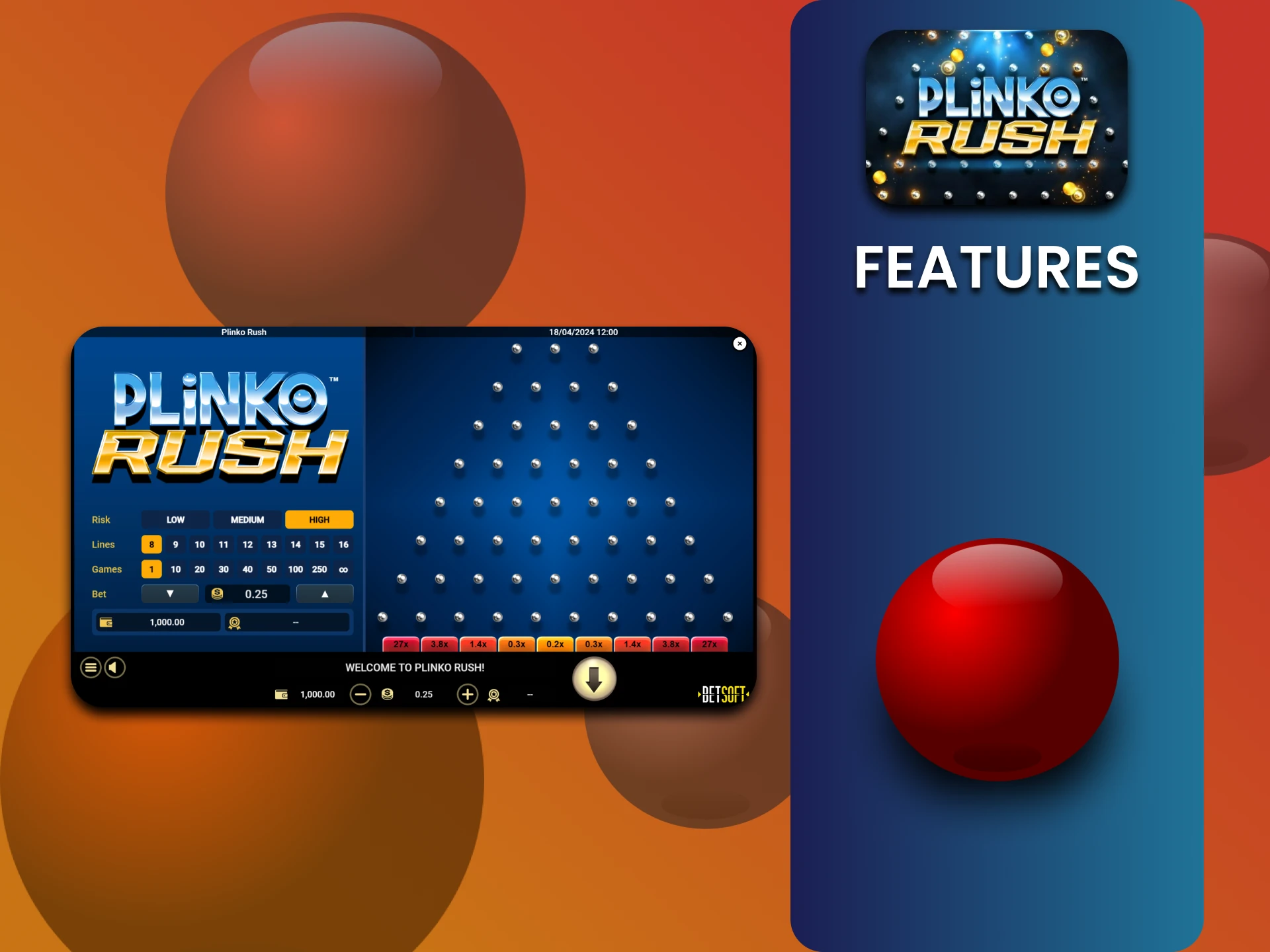 Plinko Rush गेम की संभावनाओं का अन्वेषण करें।