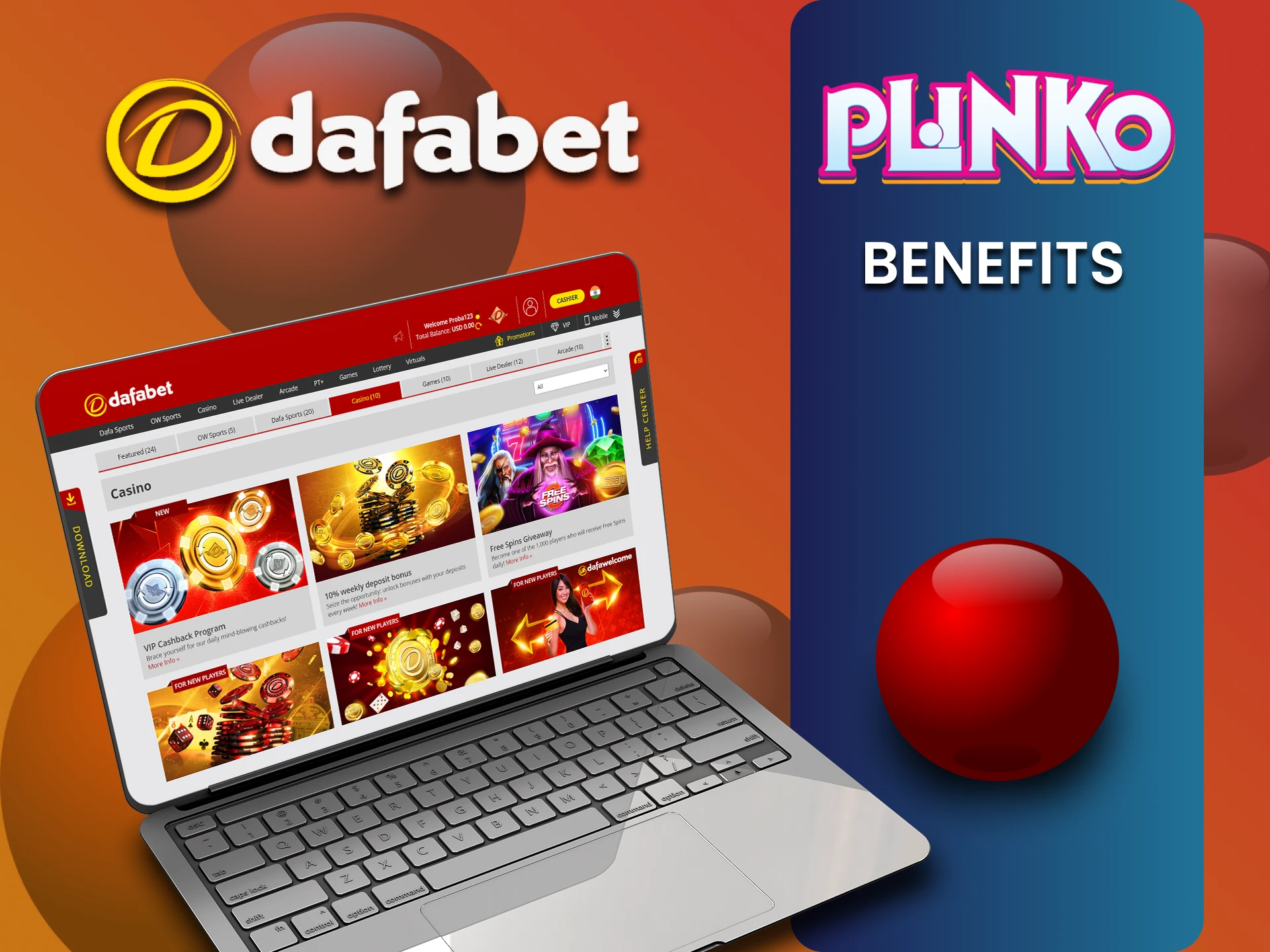 Plinko खेलने के लिए Dafabet के कई फायदे हैं।