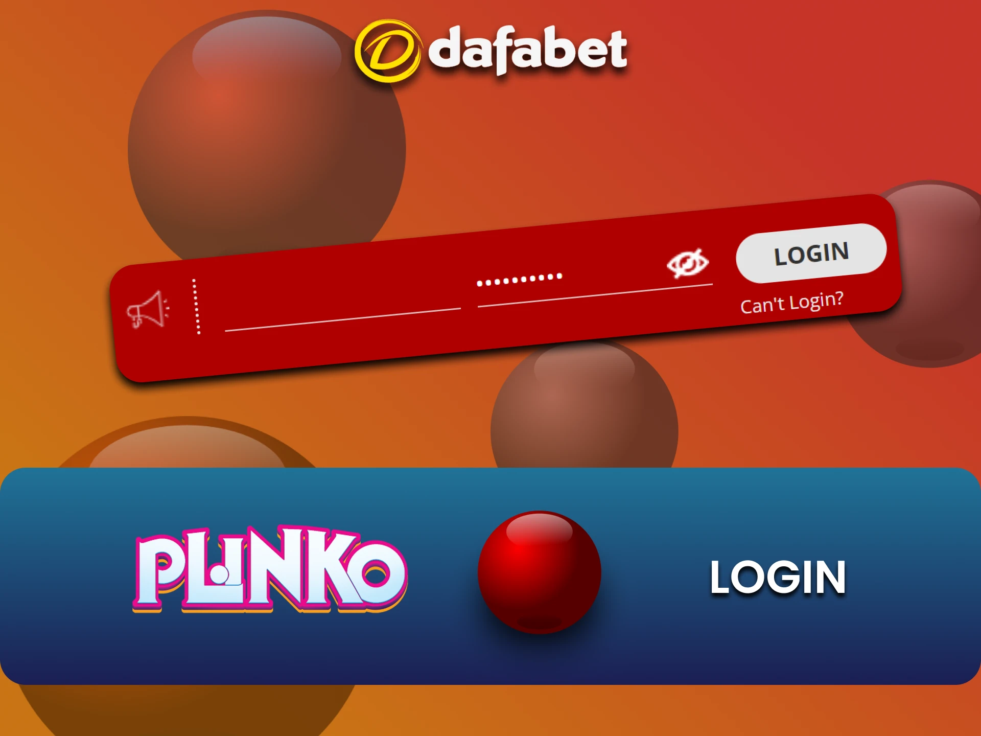 अपने Dafabet खाते में लॉगिन करें और Plinko खेलें।
