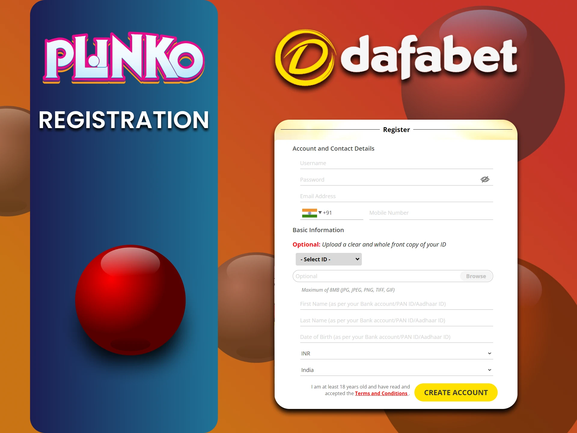 Plinko खेलने के लिए Dafabet पर रजिस्टर करें।